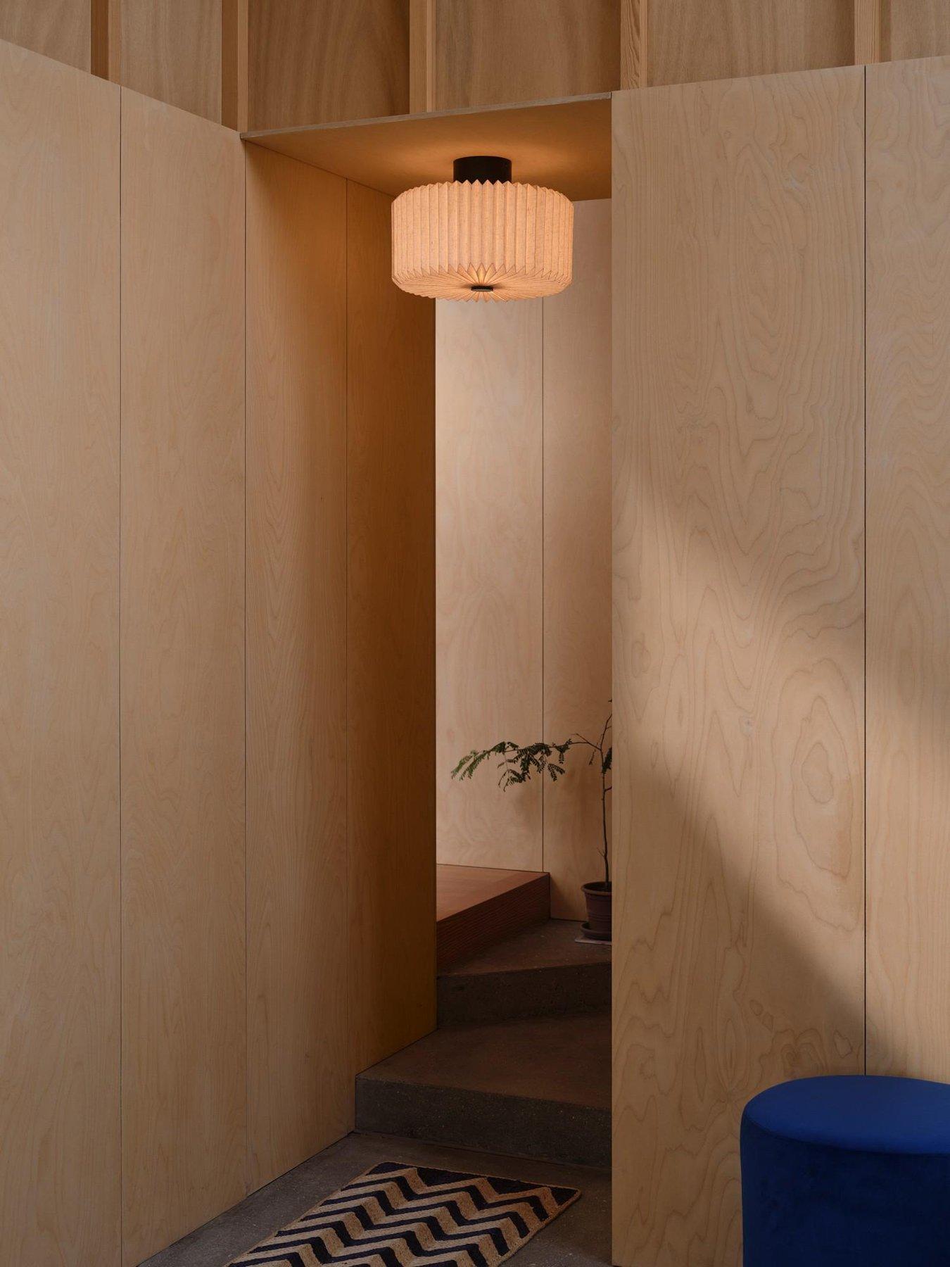 Nordlux Nordlux Vivienne Ceiling Light Black with Shade Paper and Linen Fabric