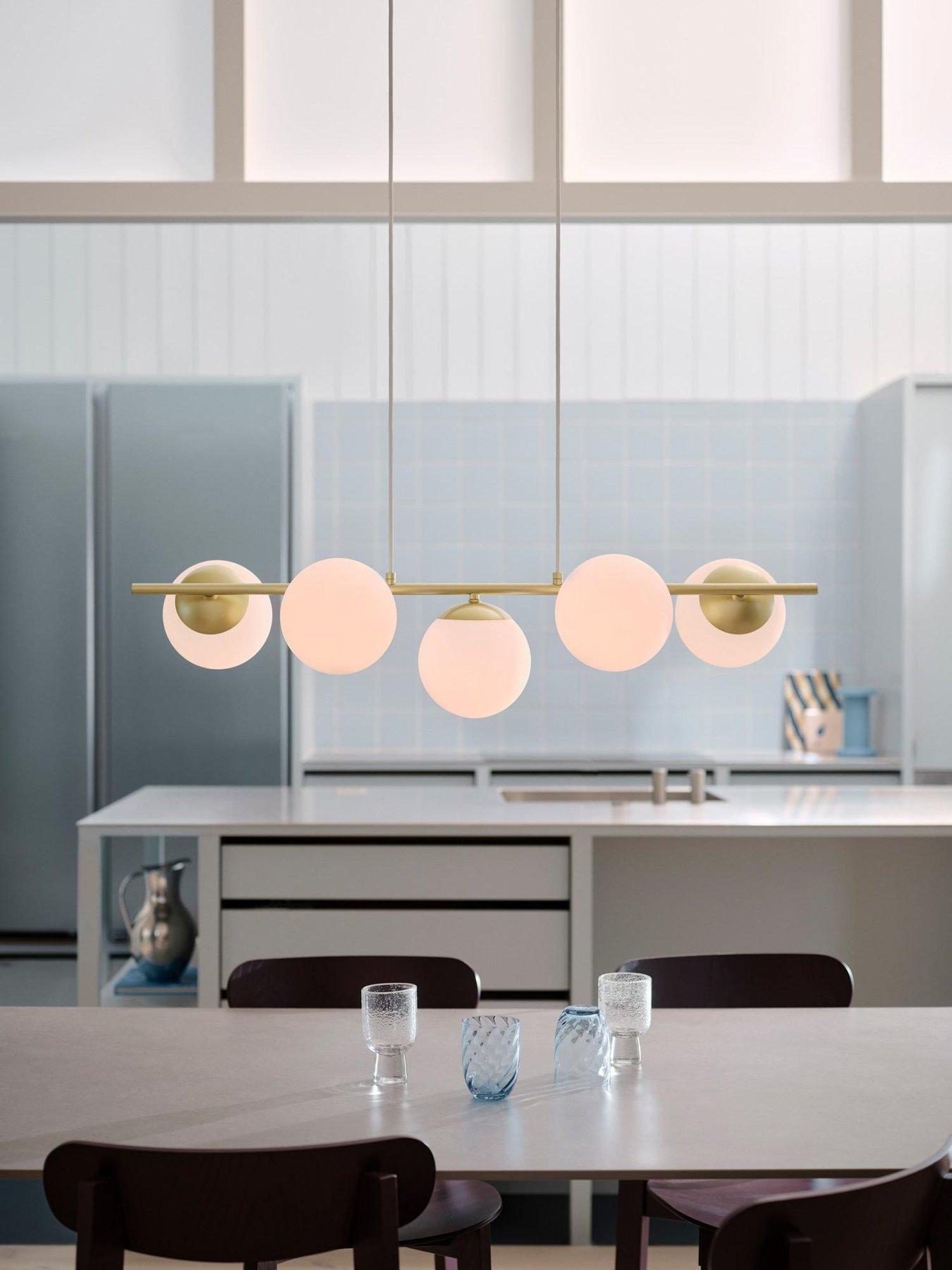 Nordlux Nordlux Lilly 5-Spot Pendant Light - Brass/Opal