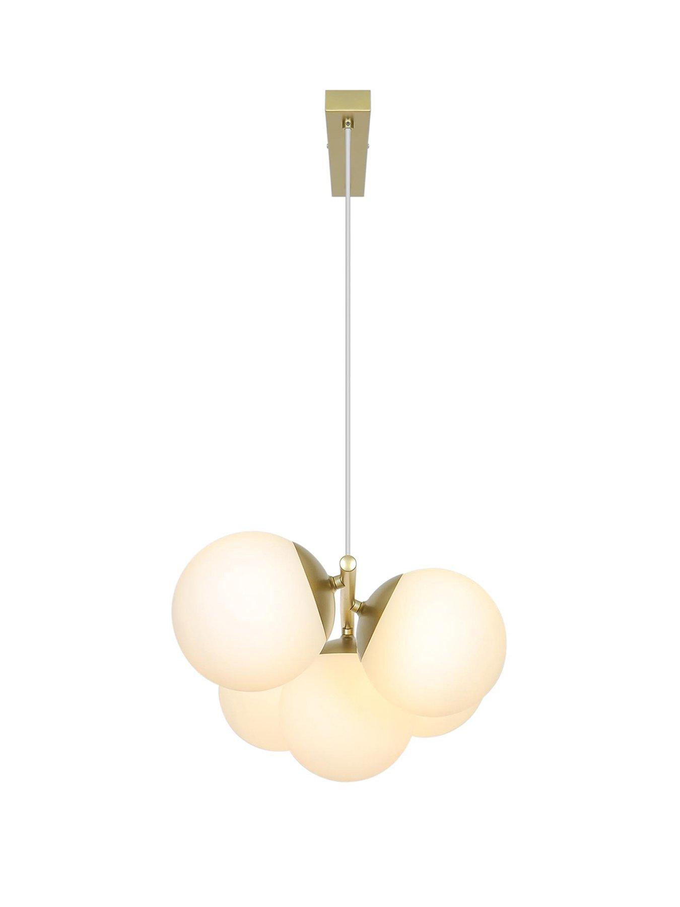 Image 2 of 6 of Nordlux Nordlux Lilly 5-Spot Pendant Light - Brass/Opal