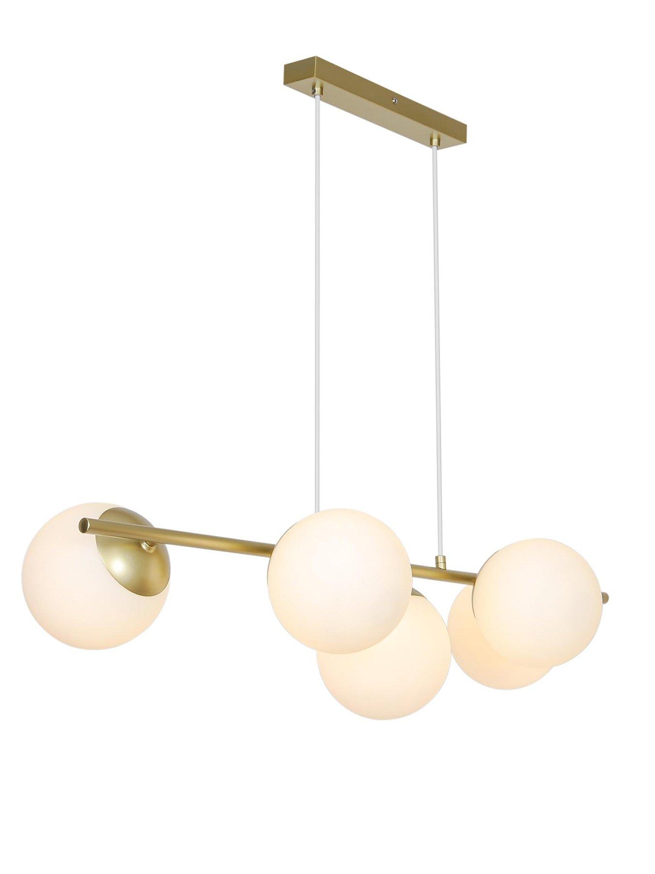 Image 4 of 6 of Nordlux Nordlux Lilly 5-Spot Pendant Light - Brass/Opal