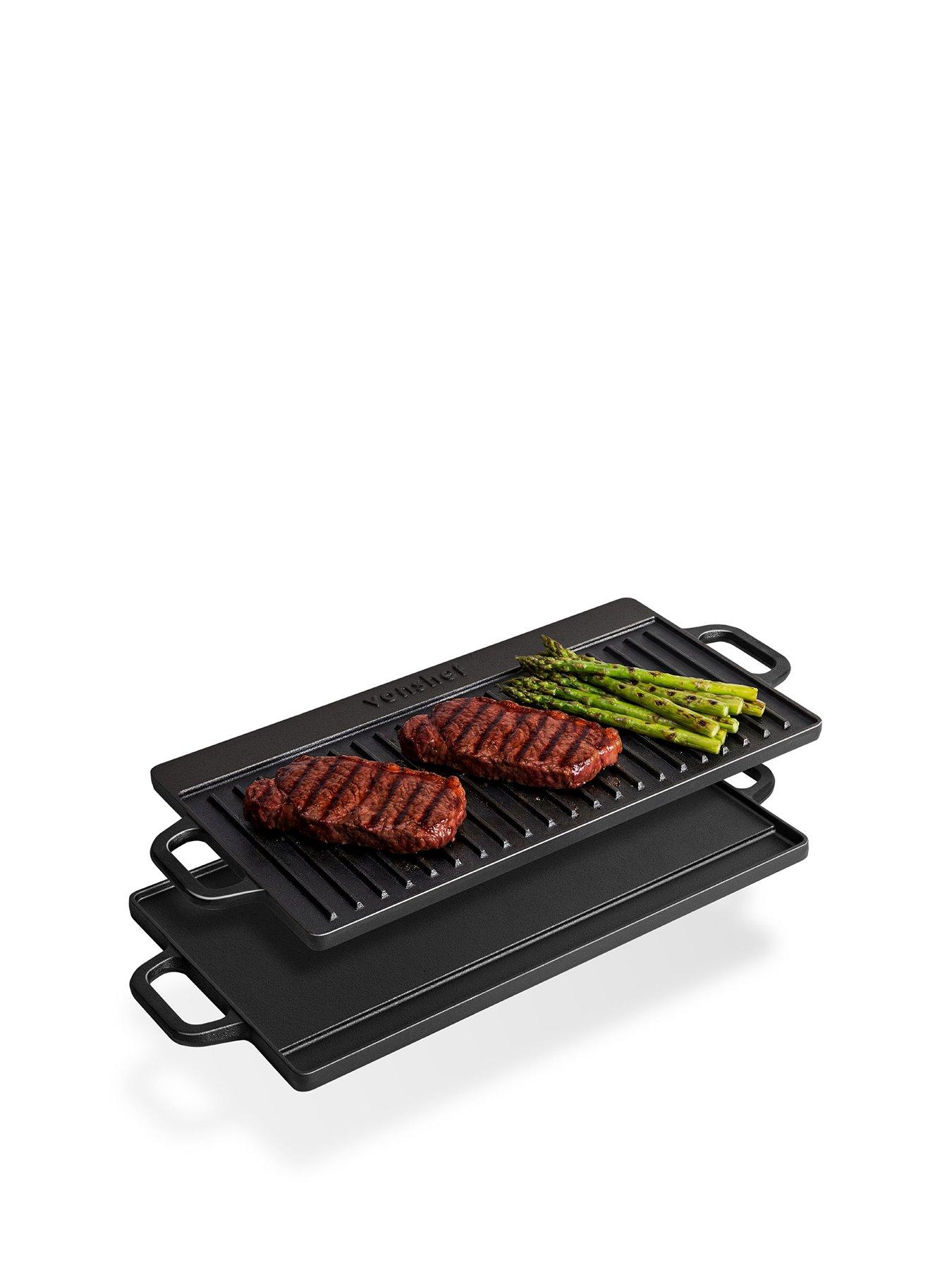 vonshef-cast-iron-griddle-50cm-double-sidedstillFront