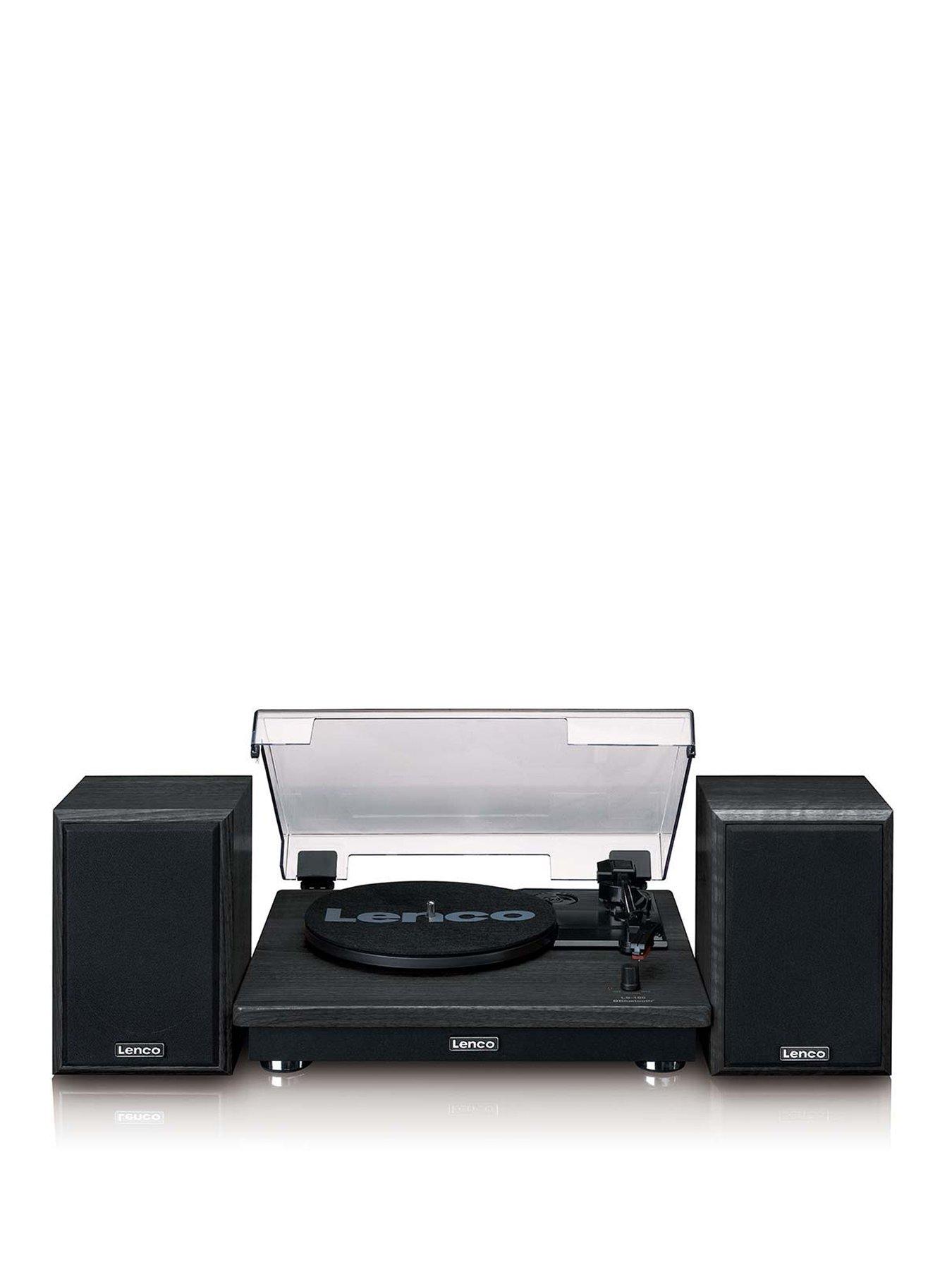 Image 1 of 6 of Lenco LS-100BK Turntable and Hi-Fi Speakers