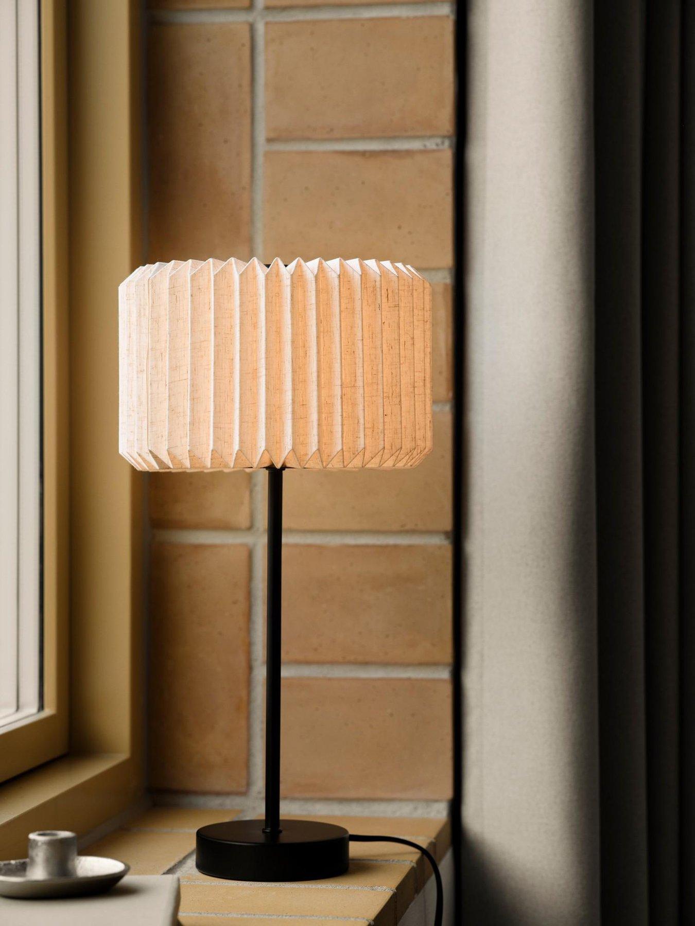 Nordlux Nordlux Vivienne Table Lamp Black with Shade Paper and Linen Fabric