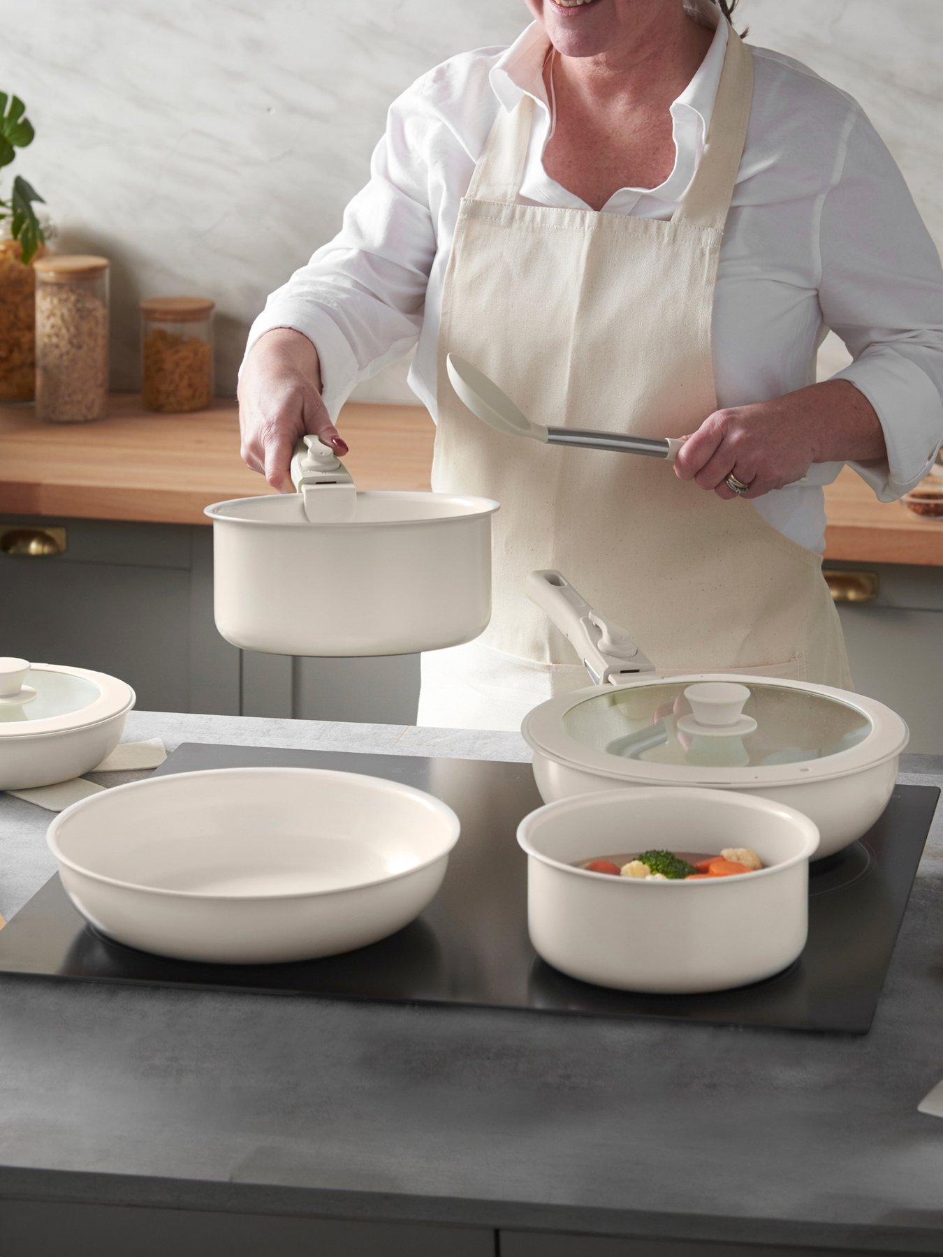 Image 1 of 7 of Vonshef 17pc Cream Pan Set With Removable Handles