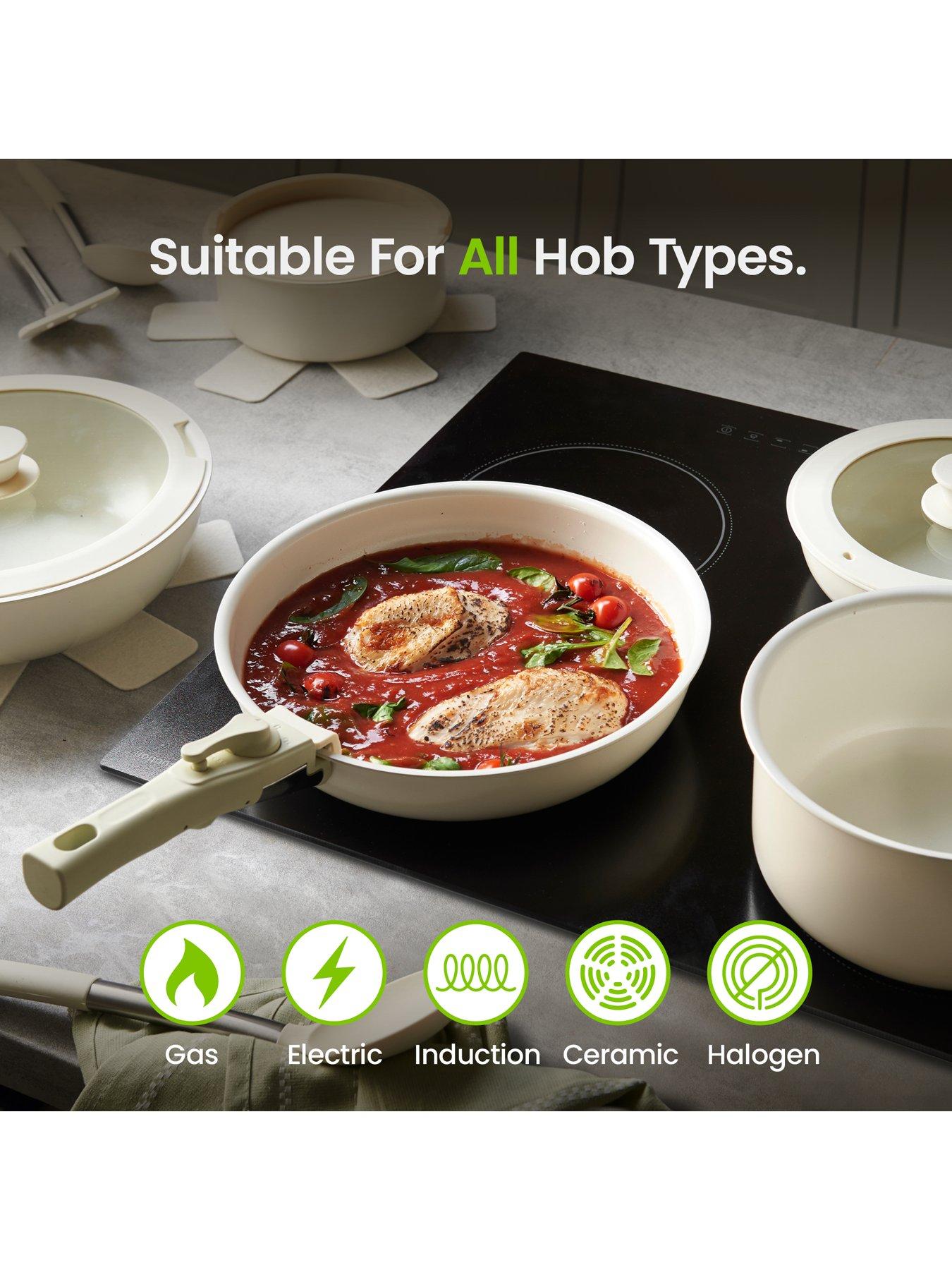 Image 4 of 7 of Vonshef 17pc Cream Pan Set With Removable Handles