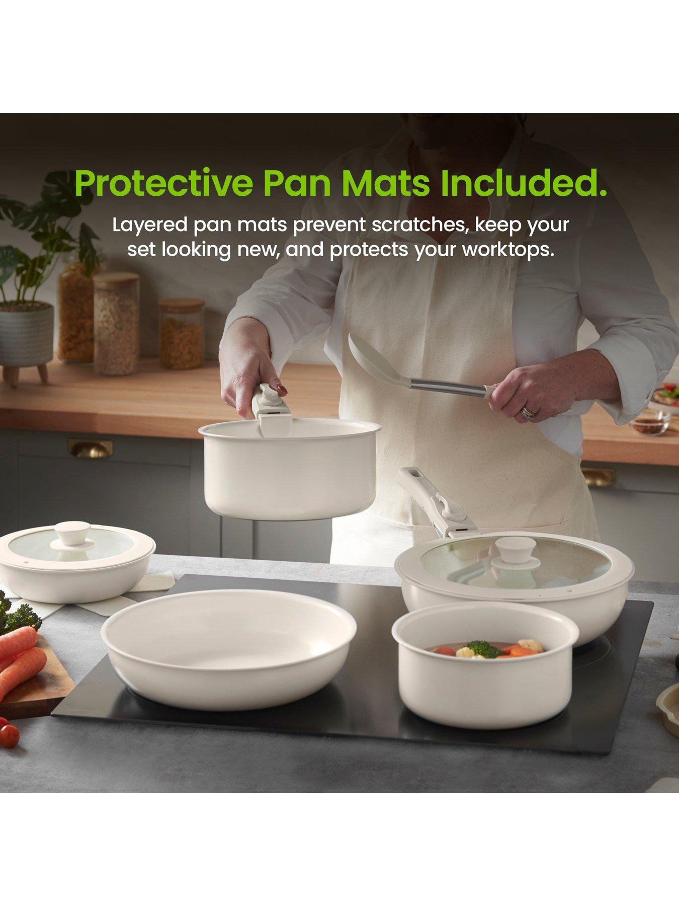 Image 6 of 7 of Vonshef 17pc Cream Pan Set With Removable Handles
