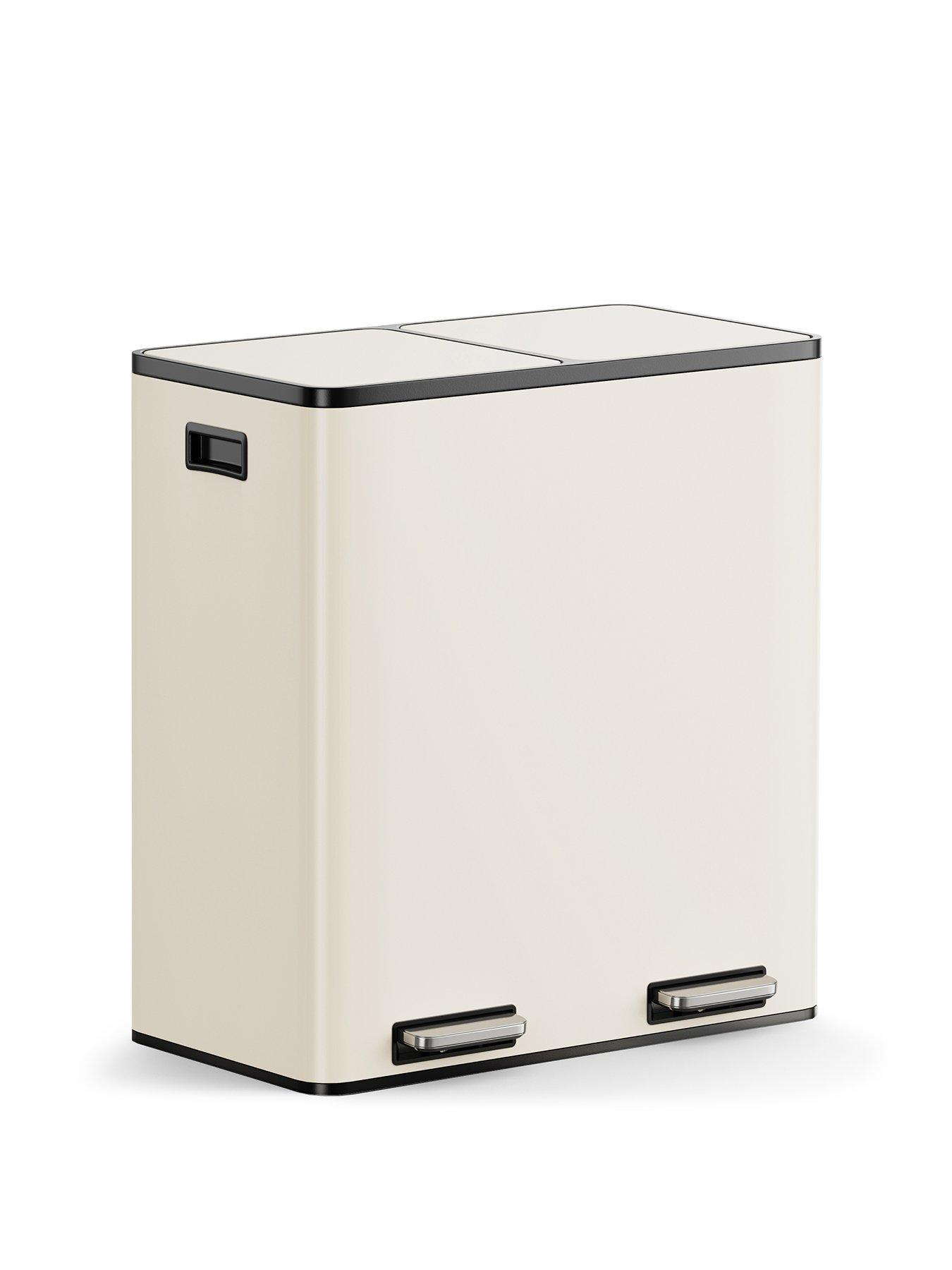 vonhaus-matte-cream-double-bin-60lstillFront