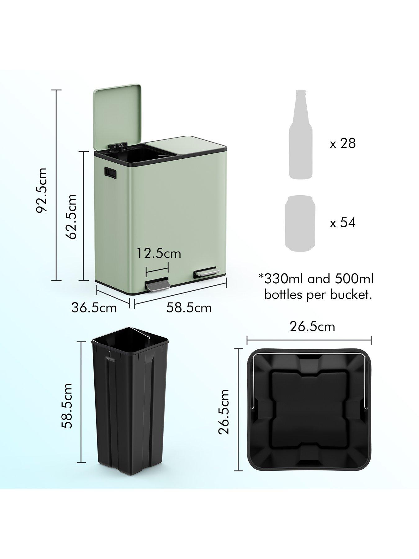 vonhaus-matte-sage-green-double-bin-60lback