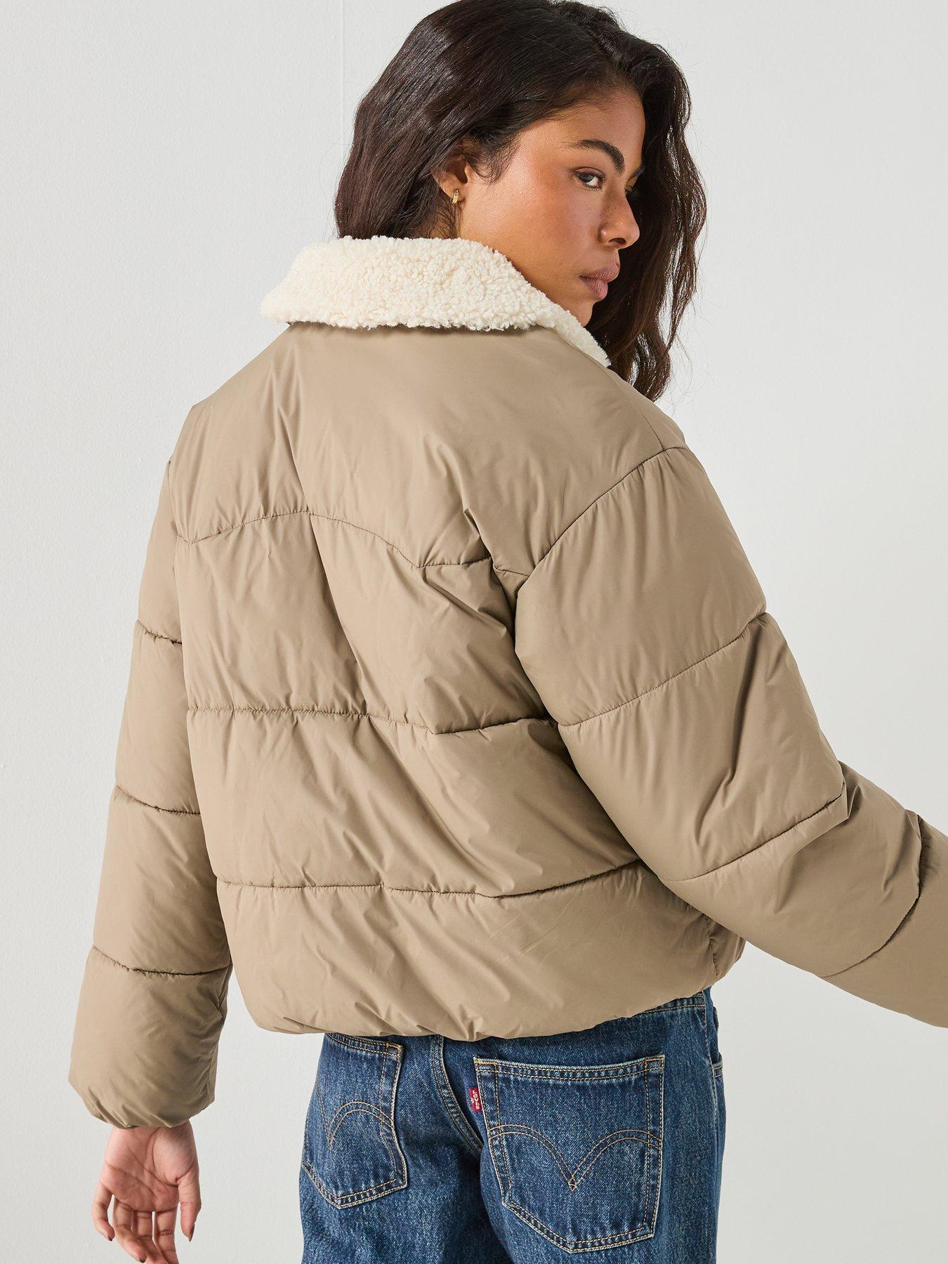 Image 2 of 6 of Levi's Womens Palmer Puffer Sherpa Collar Jacket - Blue