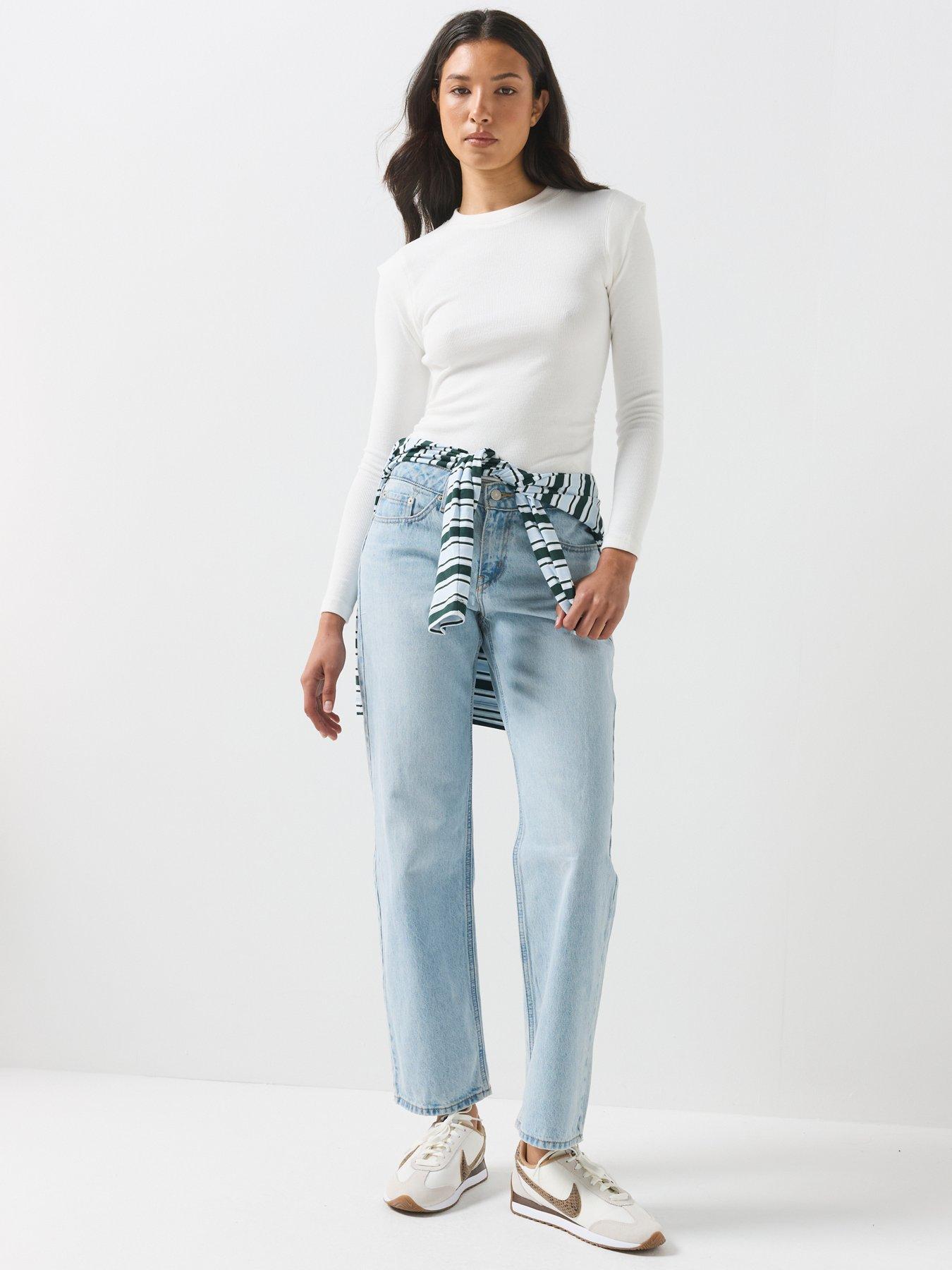 Image 6 of 6 of Levi's Womens Low Rise No-Stretch Straight Leg Jeans - Blue