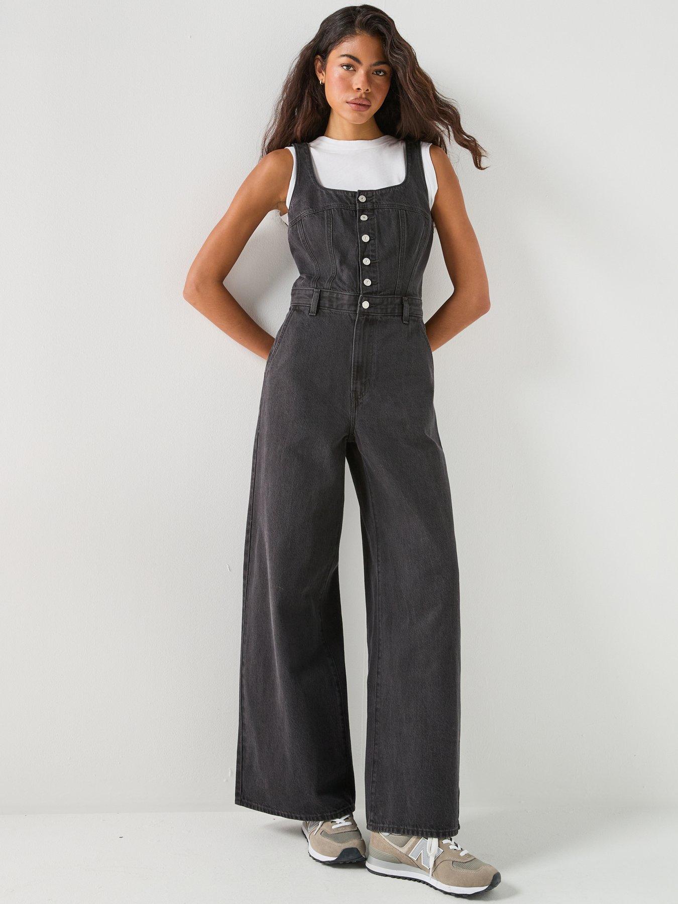 Image 3 of 6 of Levi's Audra Seamed Jumpsuit - Grey