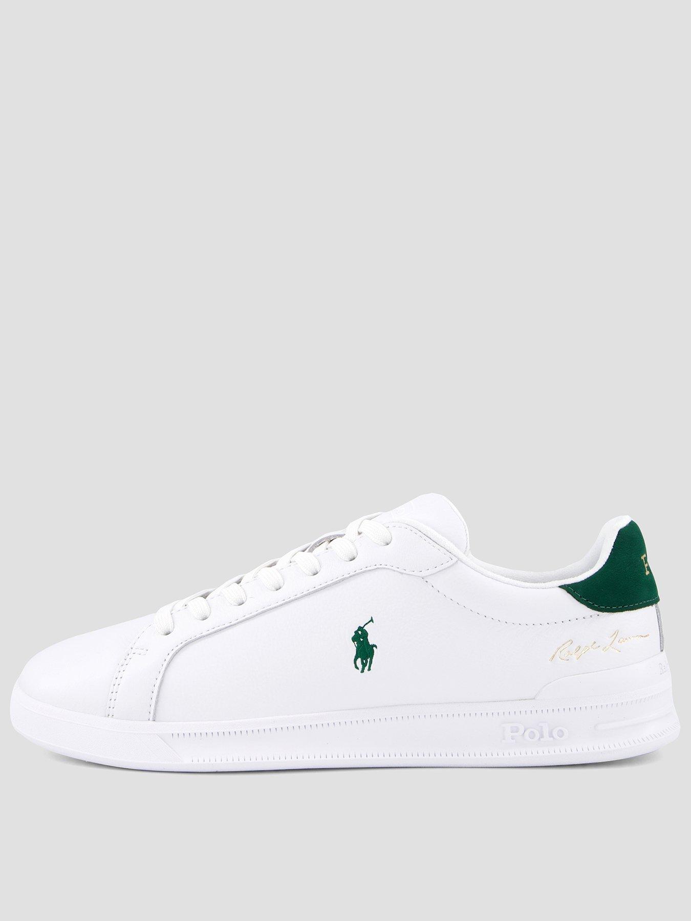 Polo Ralph Lauren Heritage Court Signature Leather Trainers - White