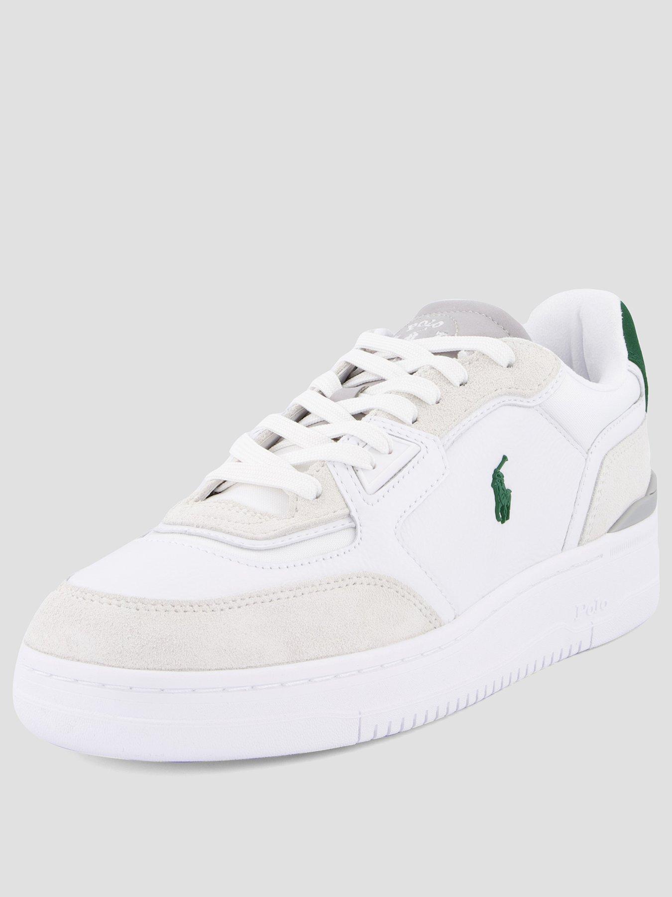 Image 2 of 7 of Polo Ralph Lauren Masters Court Leather Trainers - White