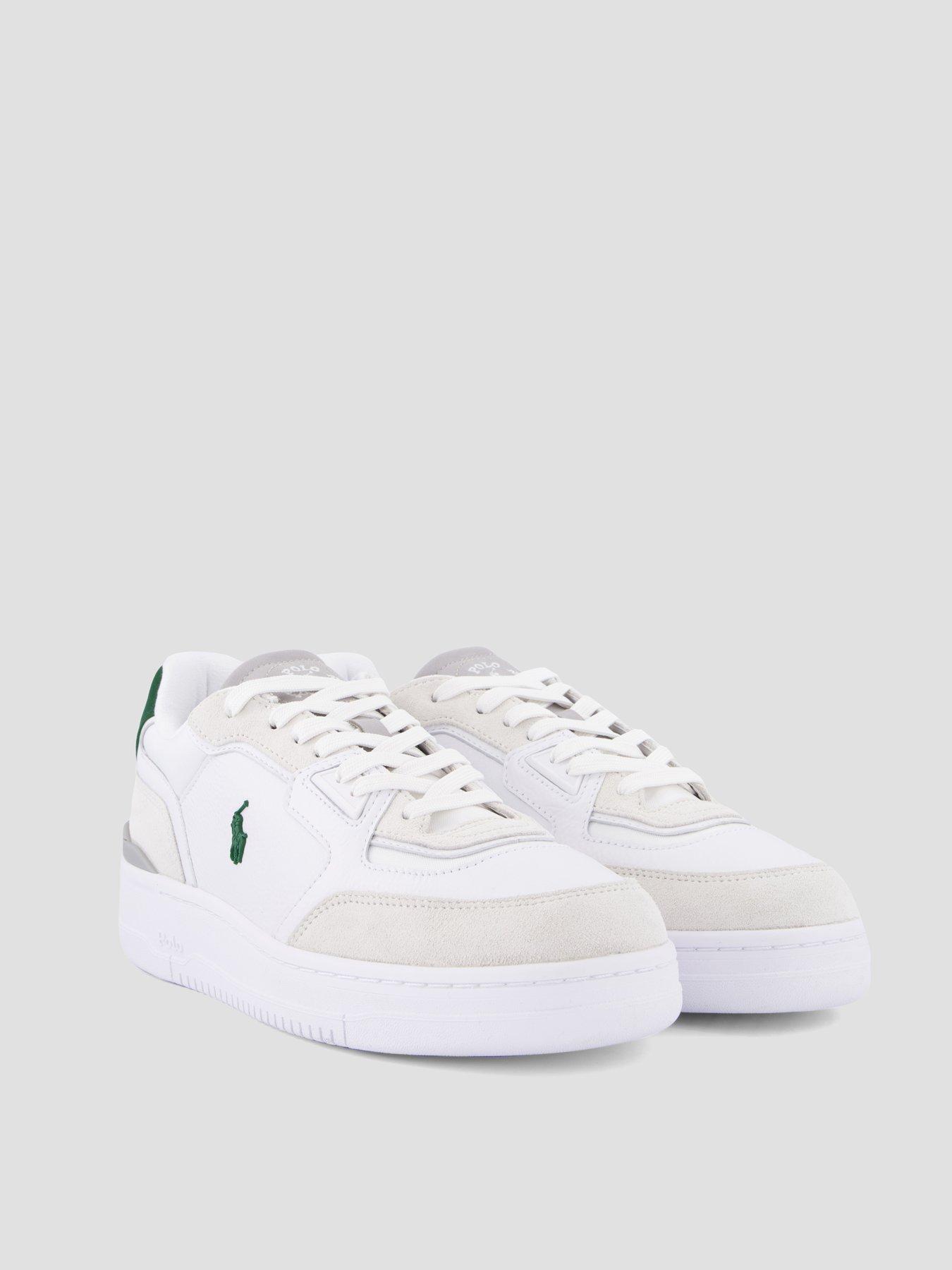 Image 6 of 7 of Polo Ralph Lauren Masters Court Leather Trainers - White