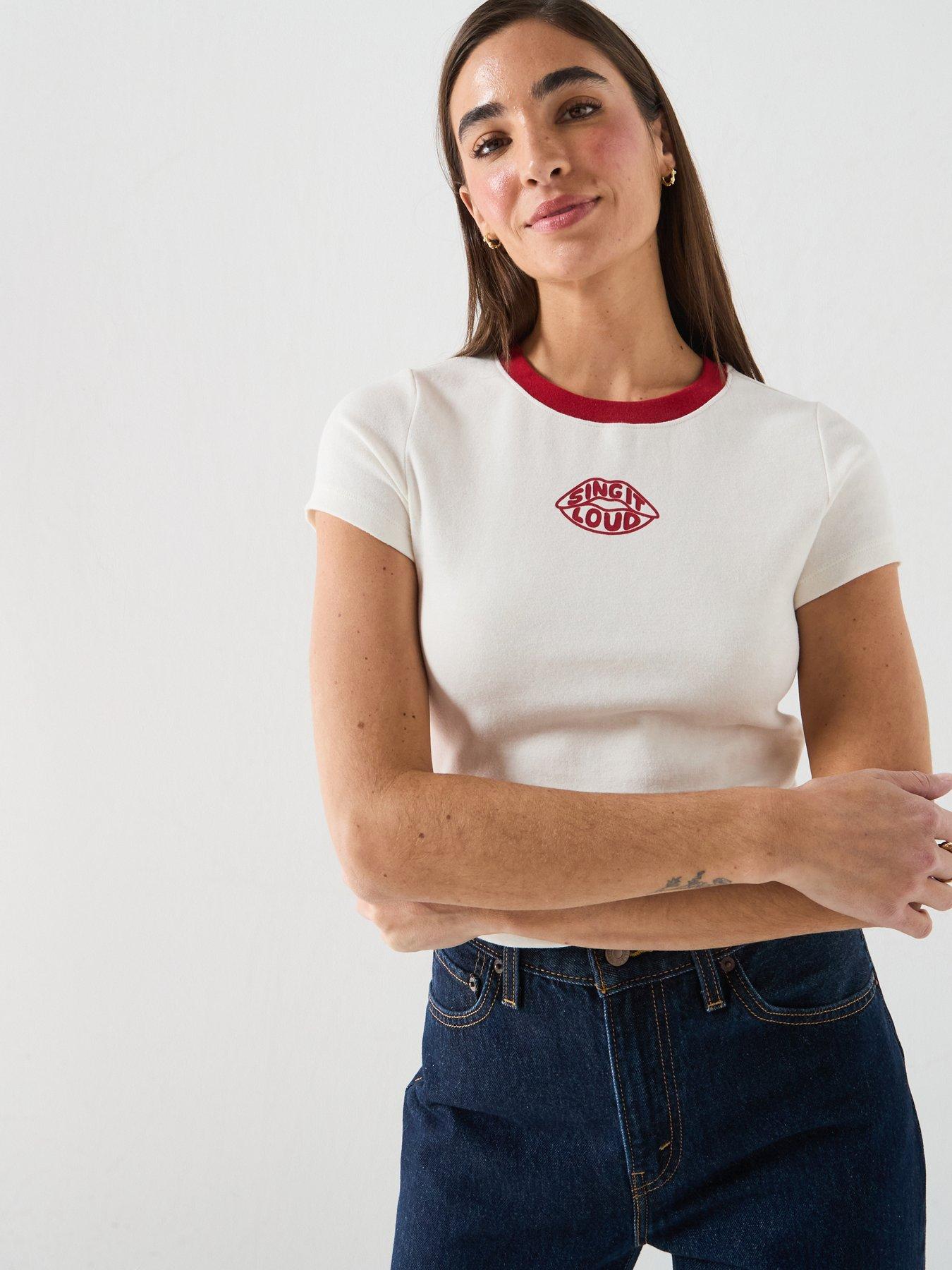 Image 1 of 6 of Levi's Sing It Loud Essential Baby T-Shirt - Egret