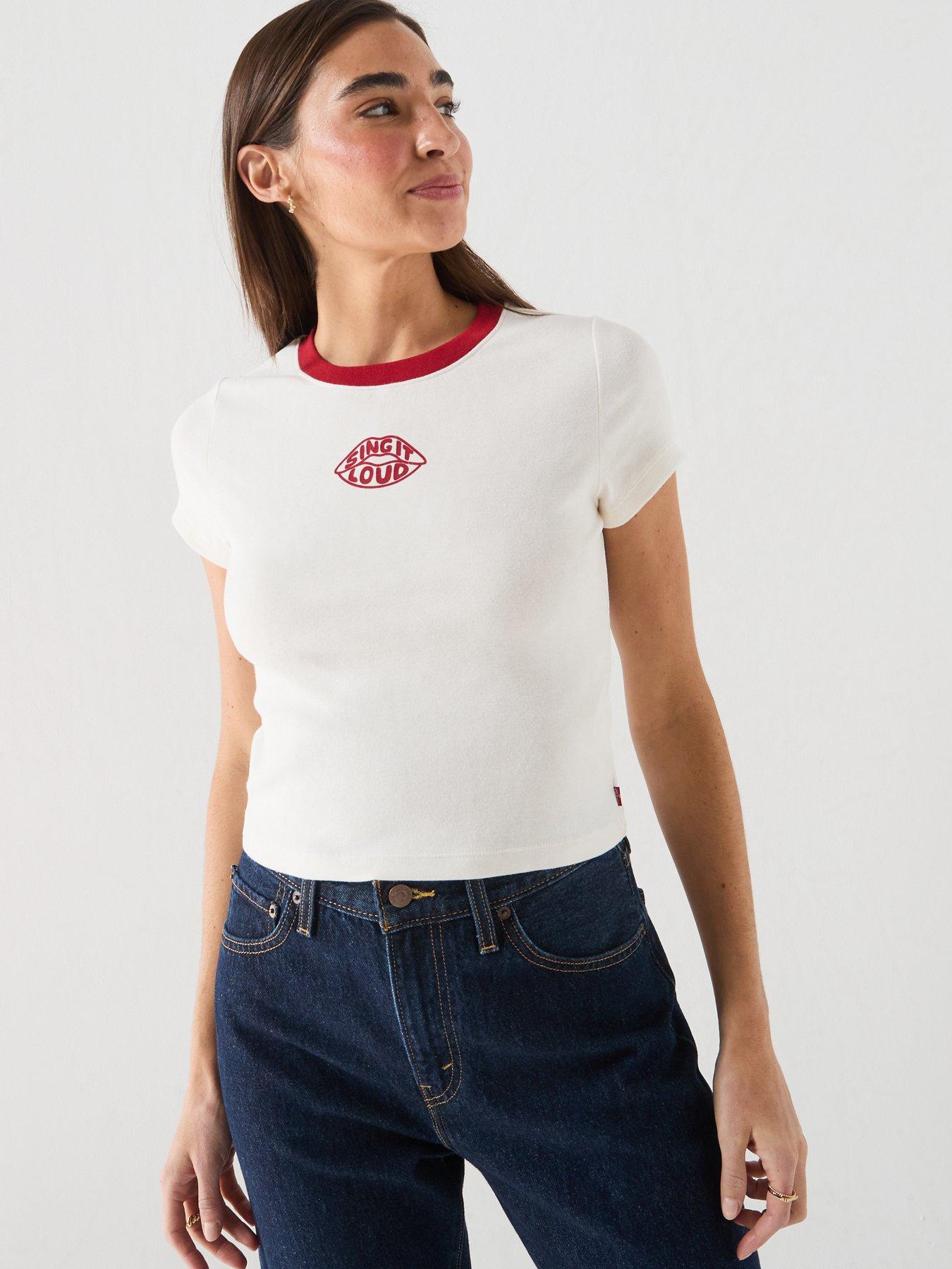 Image 6 of 6 of Levi's Sing It Loud Essential Baby T-Shirt - Egret