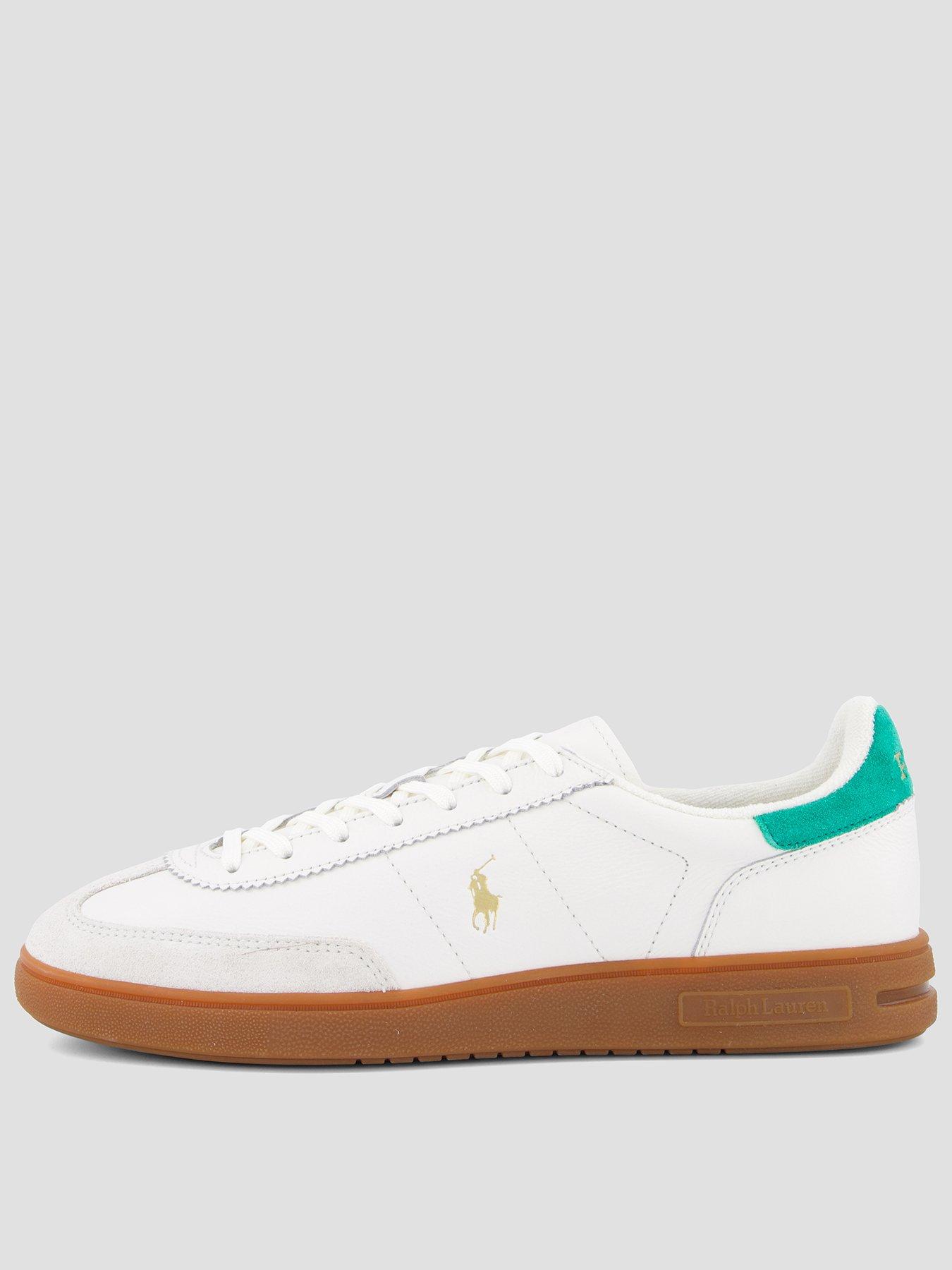 Polo Ralph Lauren Bedford Leather/Suede Trainers - White