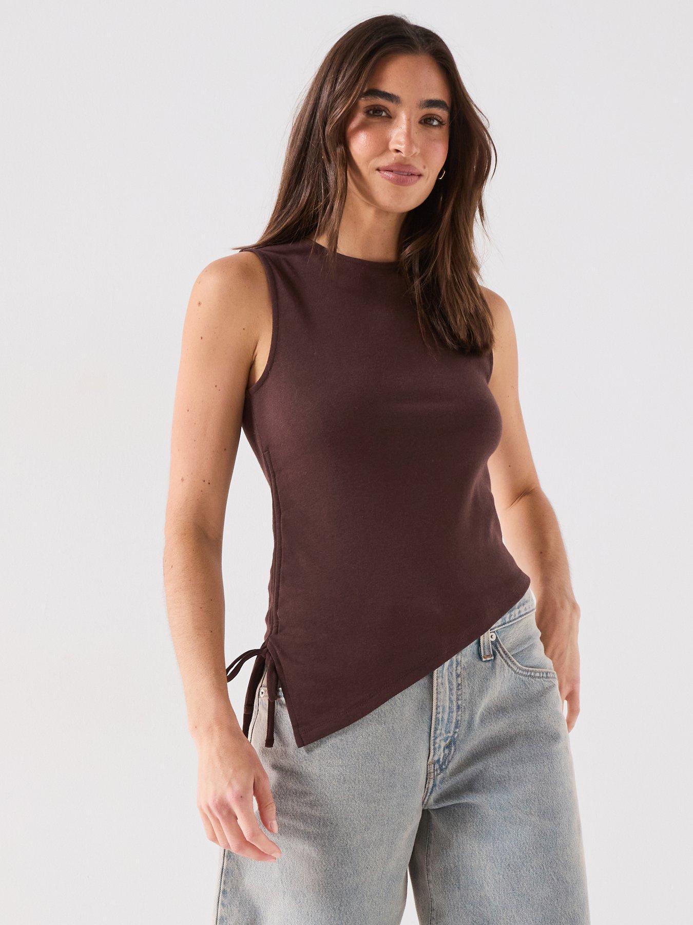 Levi's Alila Asymmetrical Vest Top - Java - Brown