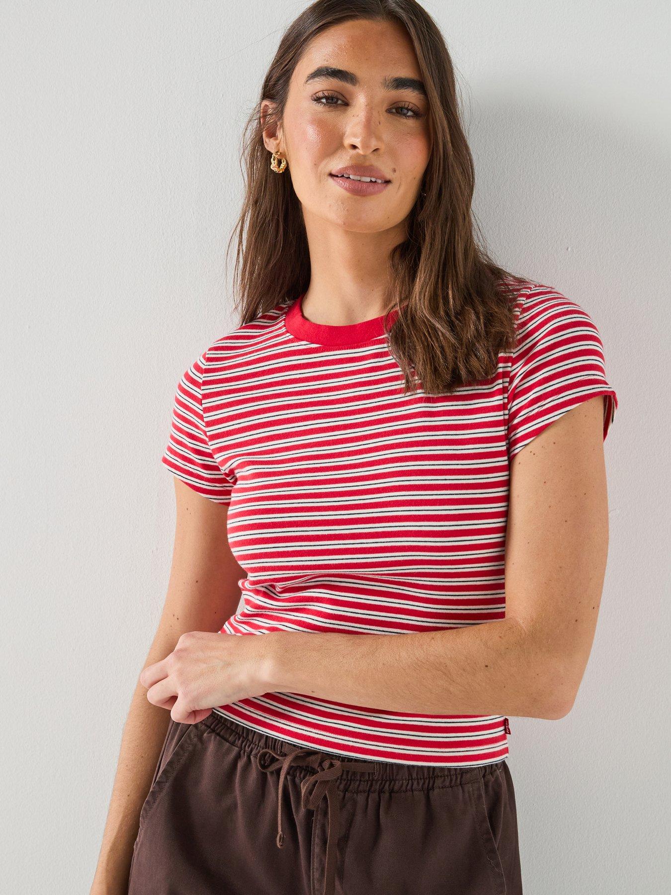 Levi's Essential Baby Striped T-Shirt - True Red