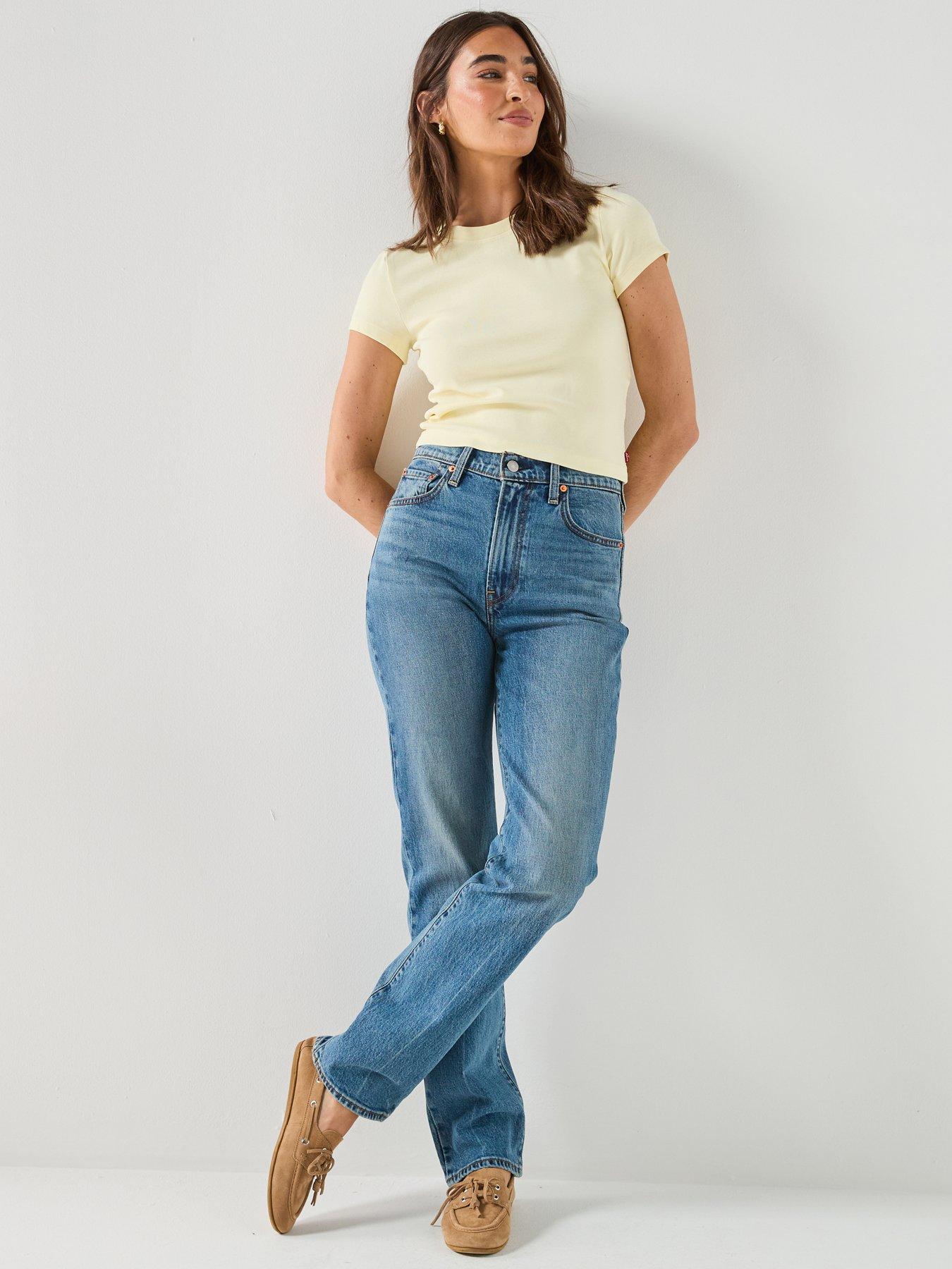 Image 3 of 6 of Levi's Ribcage Slim Fit Jeans - Sweet Noon