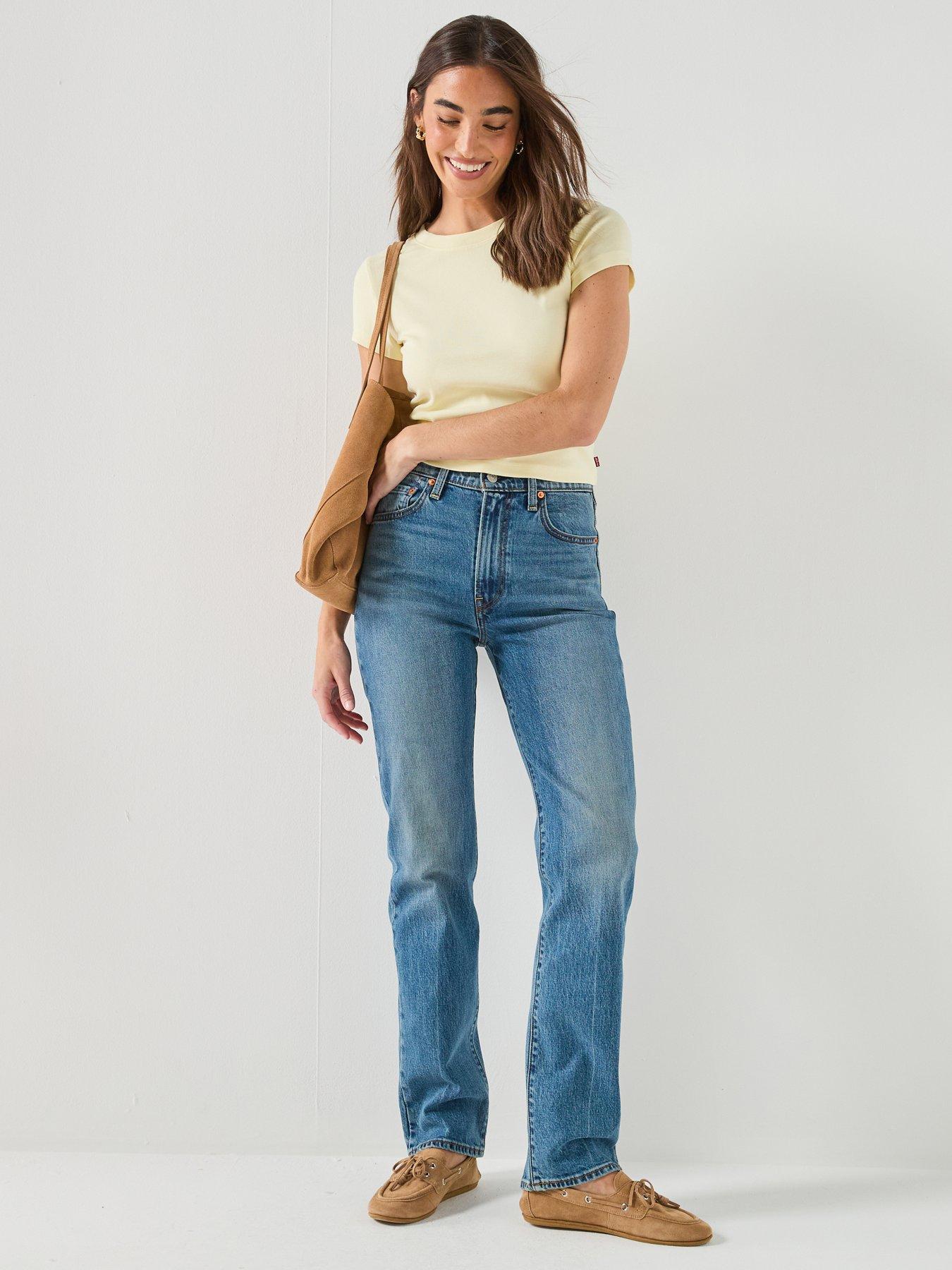 Image 5 of 6 of Levi's Ribcage Slim Fit Jeans - Sweet Noon