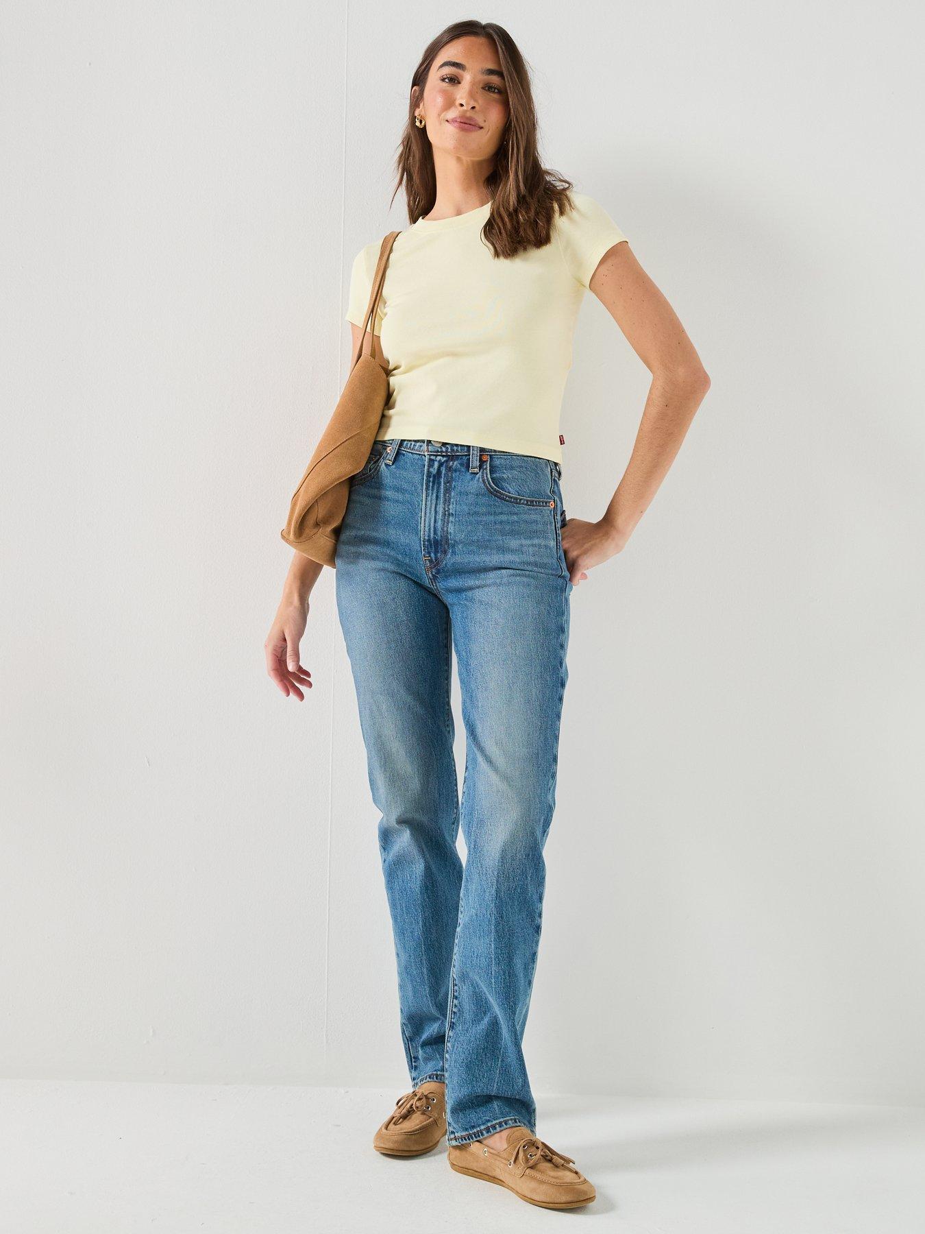 Image 6 of 6 of Levi's Ribcage Slim Fit Jeans - Sweet Noon