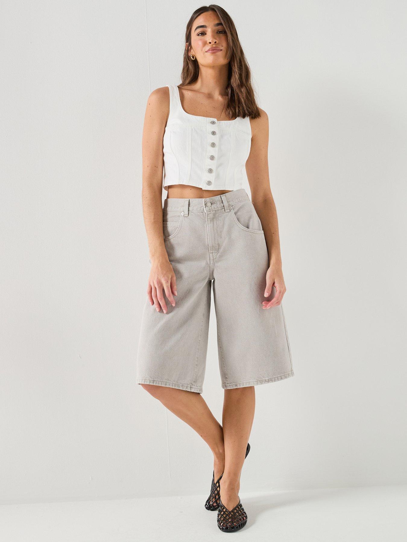 Levi's Audra Seamed Button Top - White