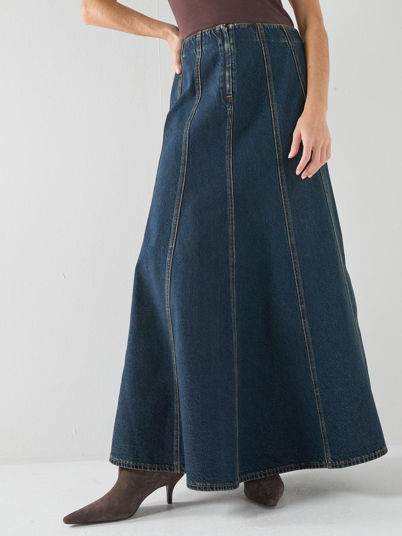 Levi's Seamed Flare Skirt - Blue