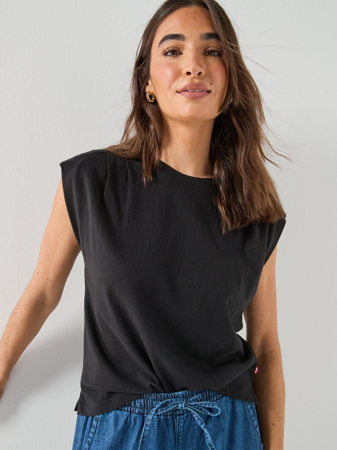 Image 1 of 6 of Levi's Round Neck Tank Top - Black