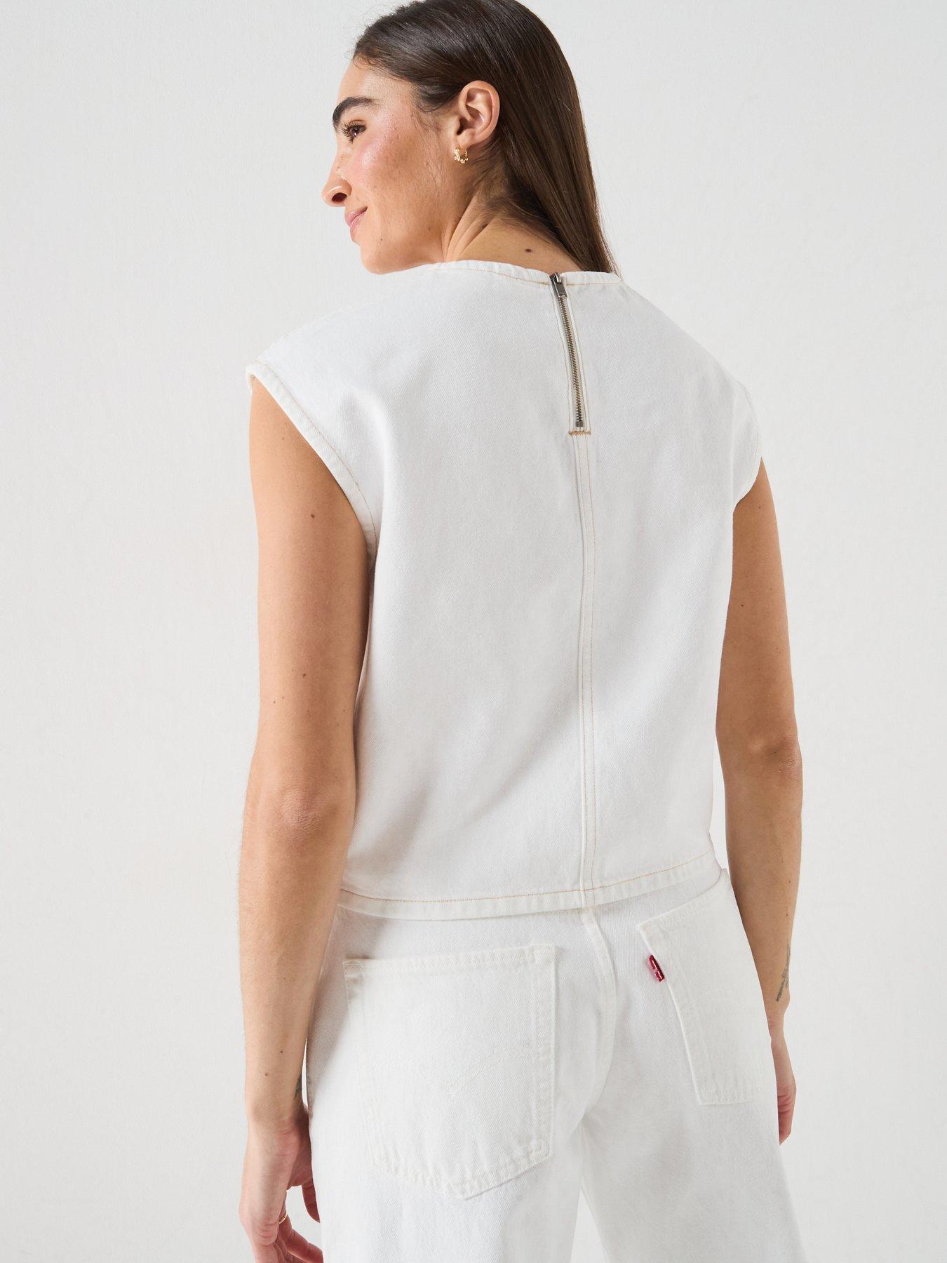 Image 2 of 5 of Levi's Denim Tee - White