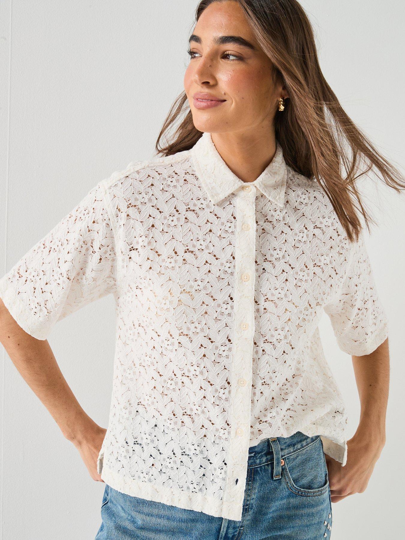 Image 1 of 6 of Levi's Harlie Ss Lace Shirt