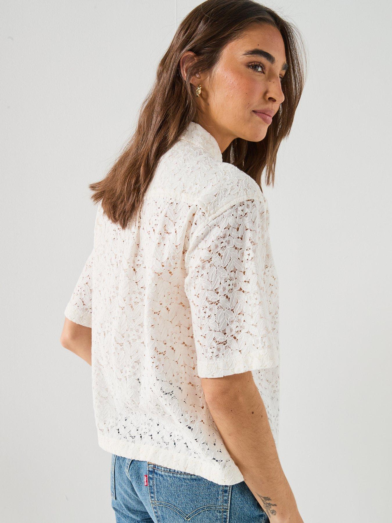 Image 2 of 6 of Levi's Harlie Ss Lace Shirt