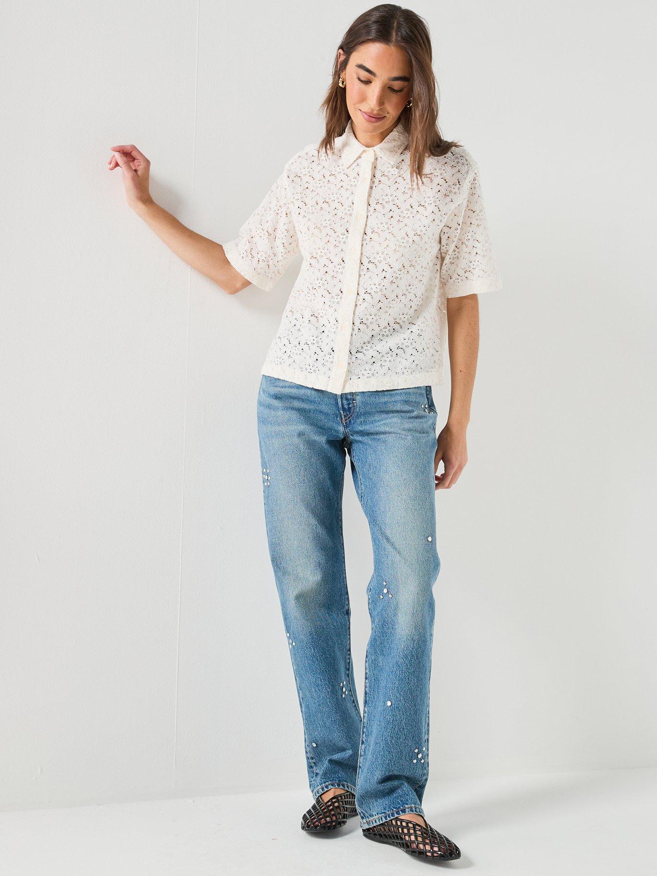 Image 6 of 6 of Levi's Harlie Ss Lace Shirt