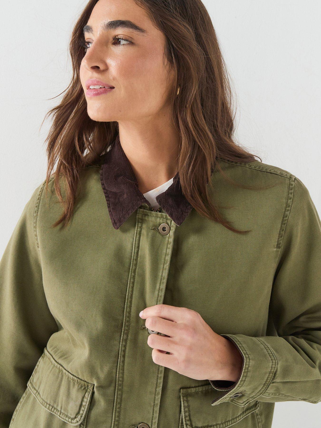 Image 4 of 6 of Levi's Womens Bree Cropped Chore Jacket - Olive Night