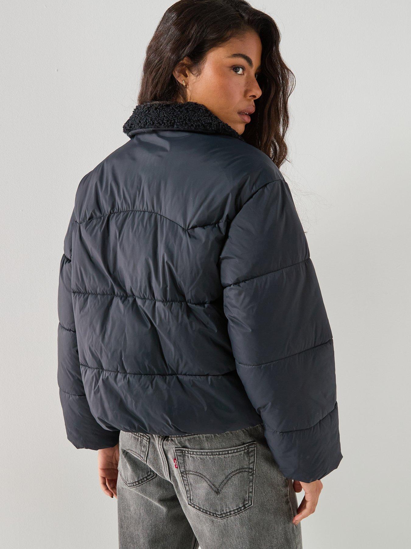Image 2 of 6 of Levi's Palmer Puffer Sherpa Jacket - Anthracite Night