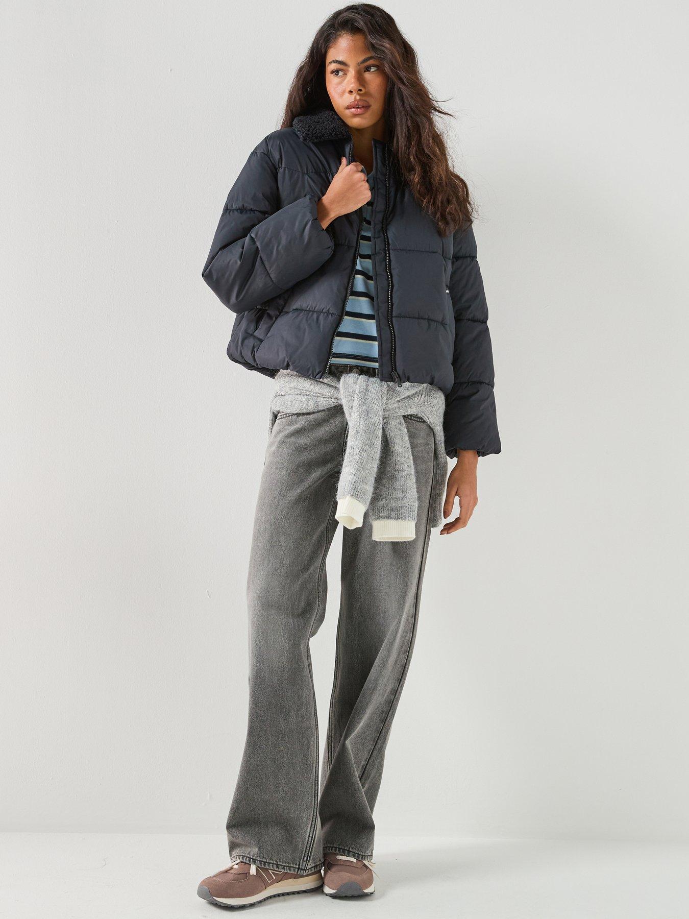 Image 3 of 6 of Levi's Palmer Puffer Sherpa Jacket - Anthracite Night