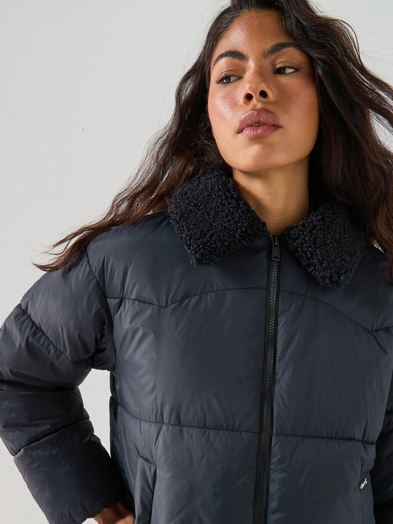 Image 5 of 6 of Levi's Palmer Puffer Sherpa Jacket - Anthracite Night