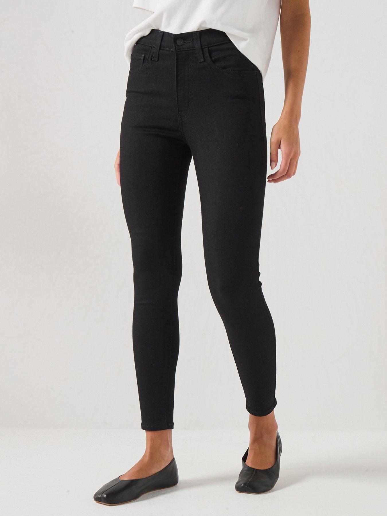 Levi's 720 High Rise Super Skinny Jeans - Black Squared