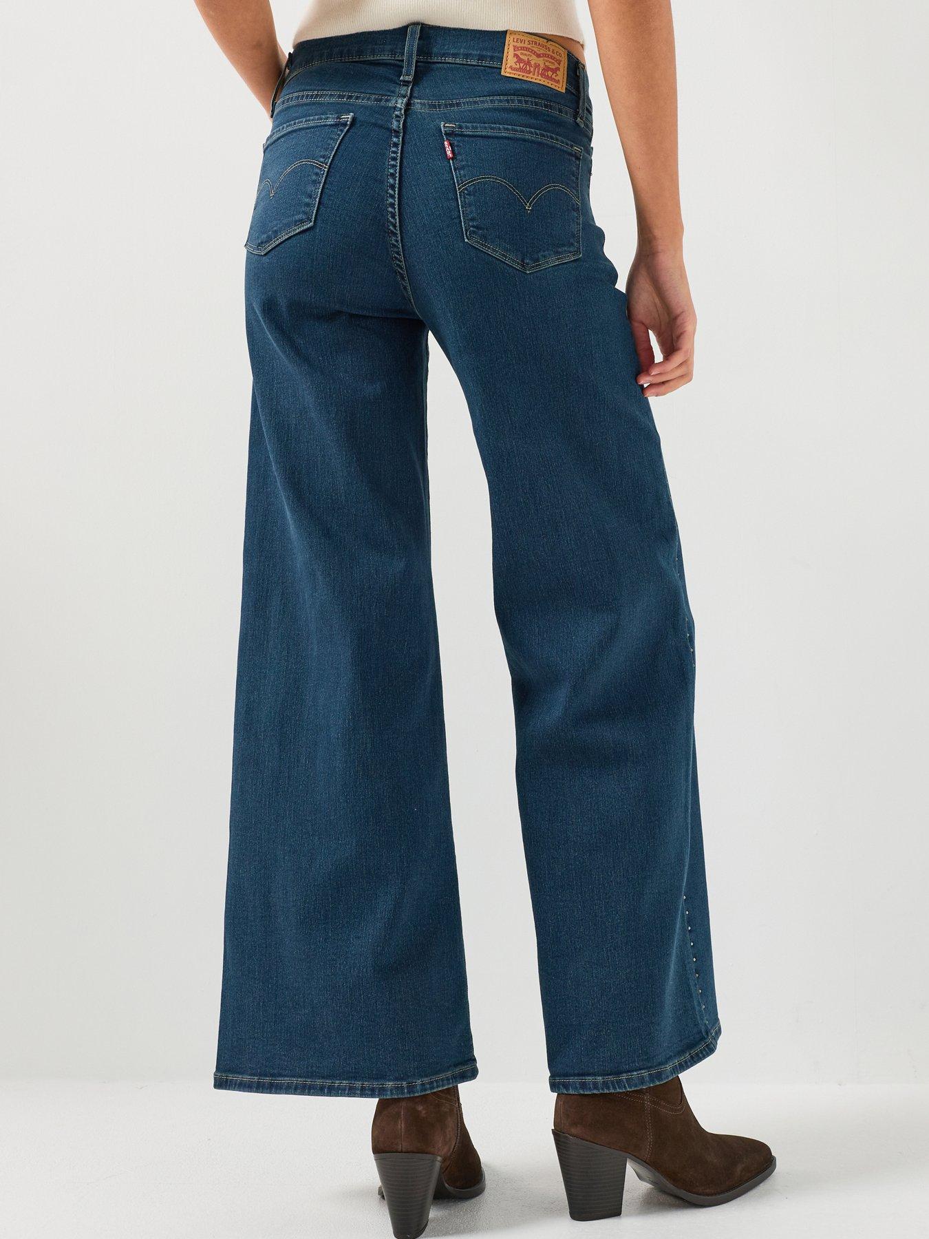 Image 2 of 6 of Levi's 318 Shaping Wide Leg Jeans - Holly Glitz