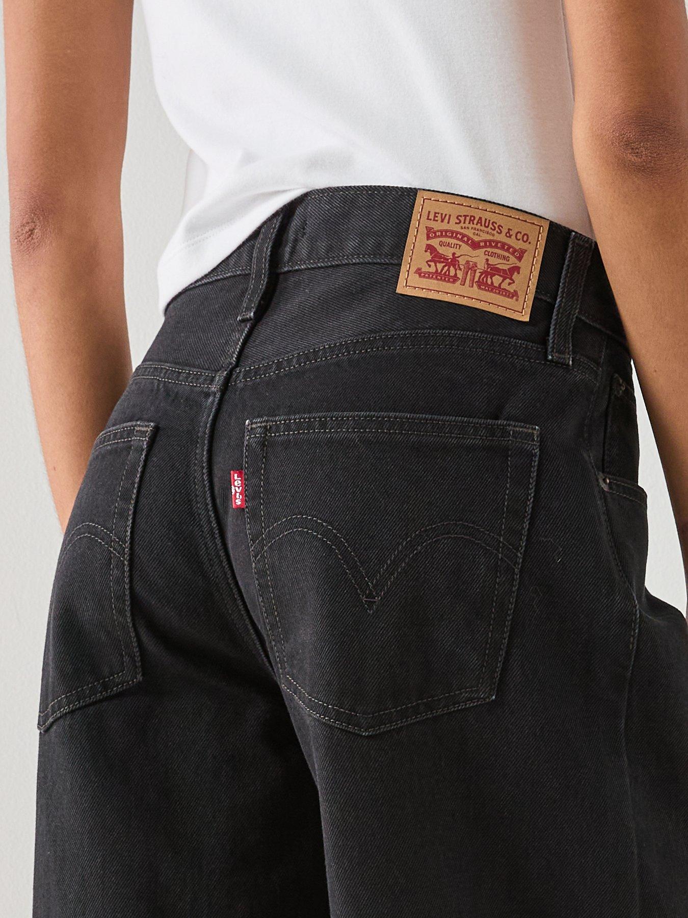 Image 5 of 6 of Levi's Womens&nbsp;Middy Wide Leg Jeans - Dark Blue