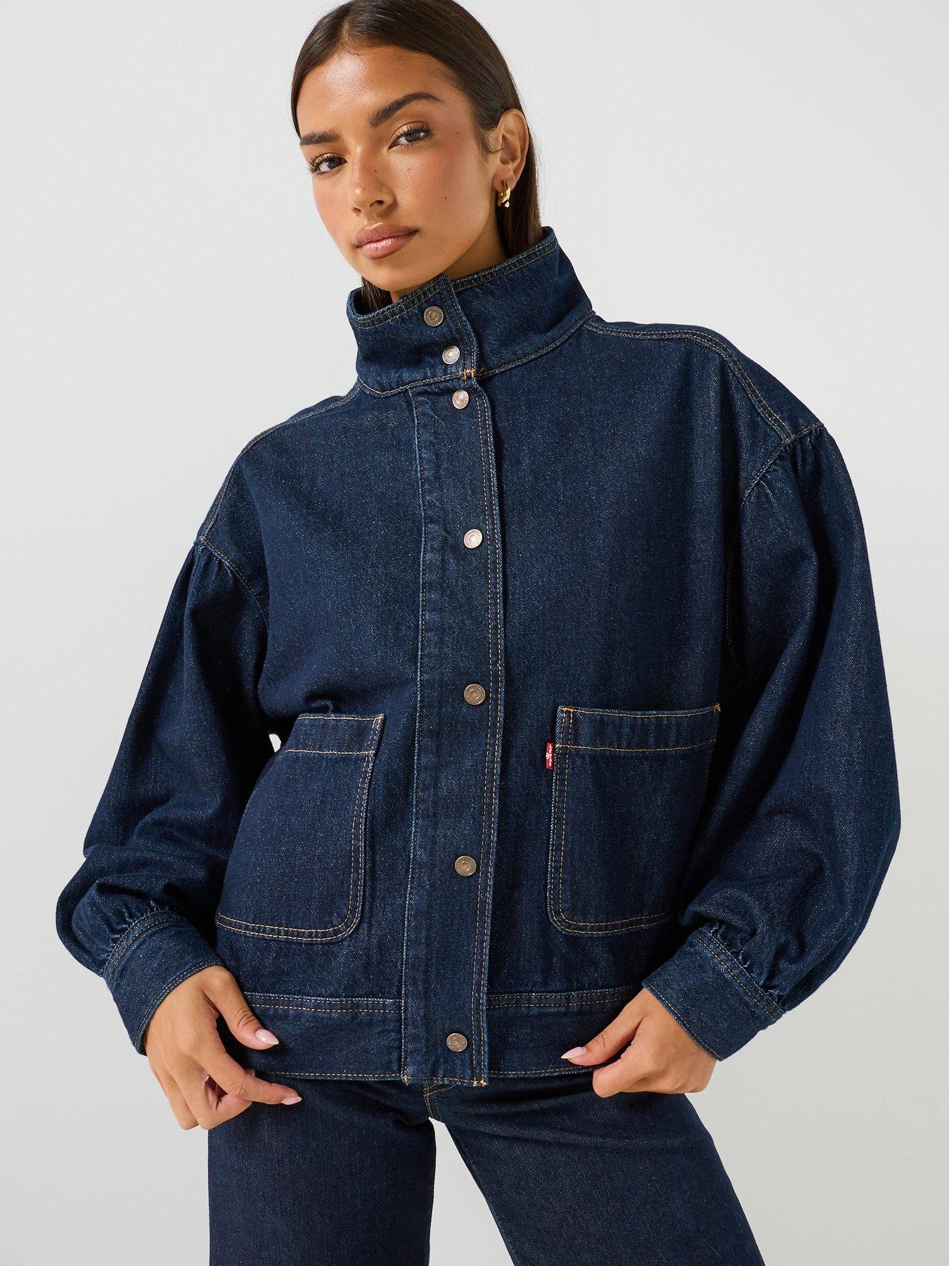 Levi's T3 Blouson Trucker Jacket - Shaded View - Dark Blue