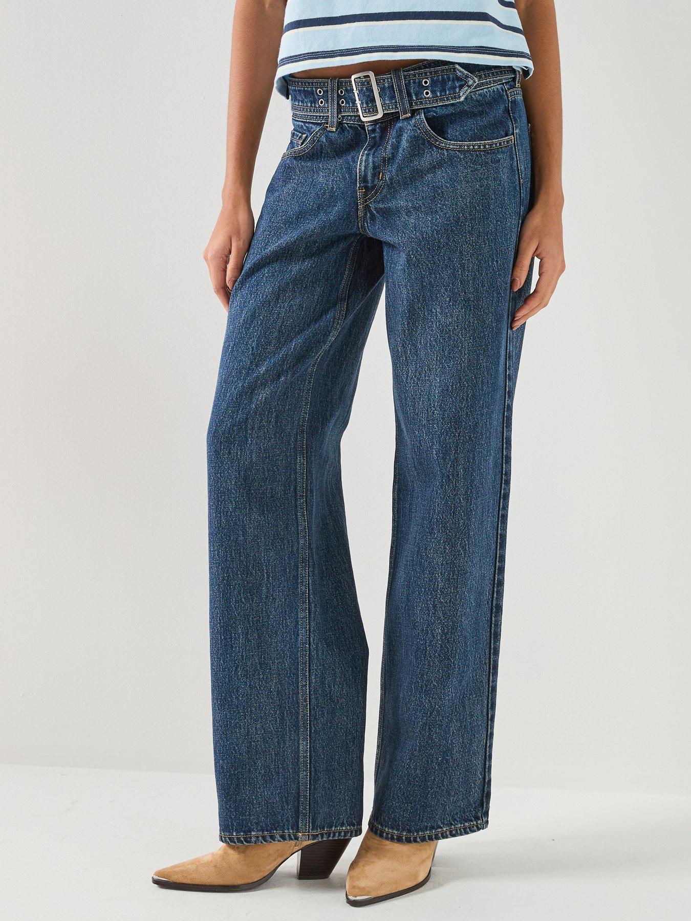 Levi's Belted Superlow Loose Fit Jeans - Silver Lode - Blue