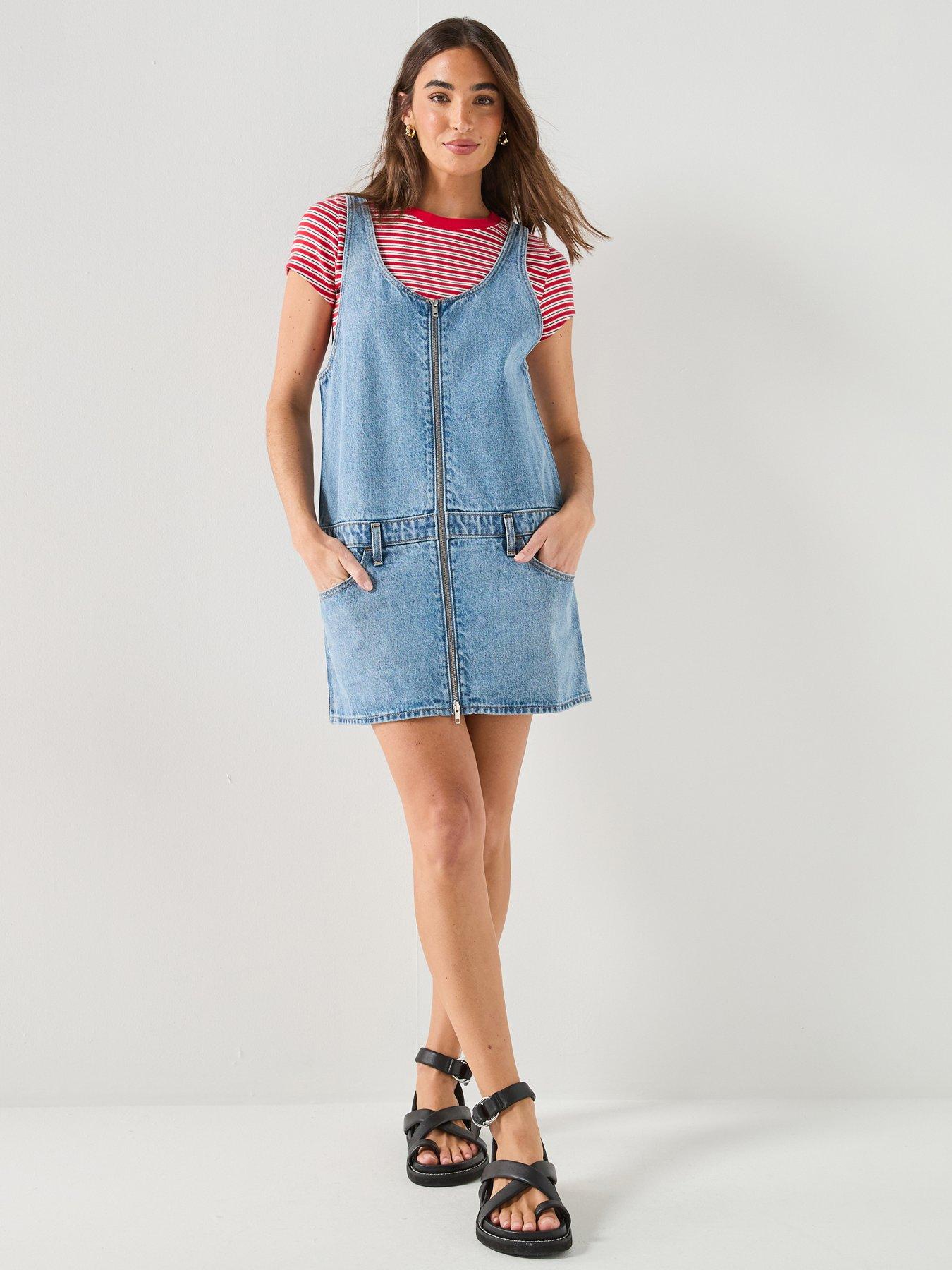 Image 2 of 6 of Levi's Mini Zip Dress - Blue