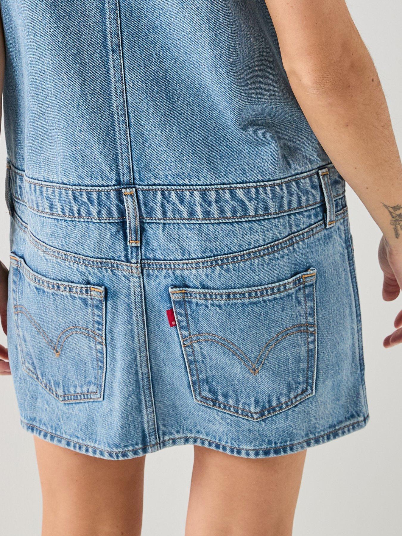 Image 4 of 6 of Levi's Mini Zip Dress - Blue