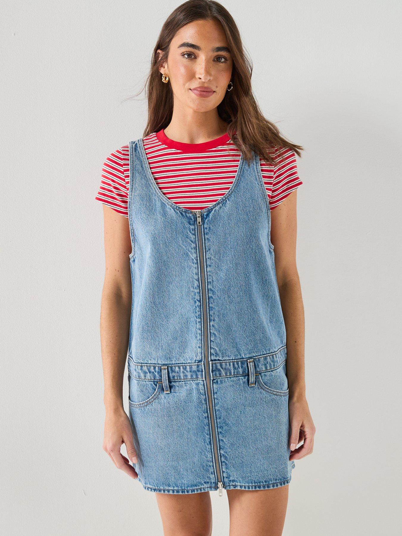 Image 6 of 6 of Levi's Mini Zip Dress - Blue