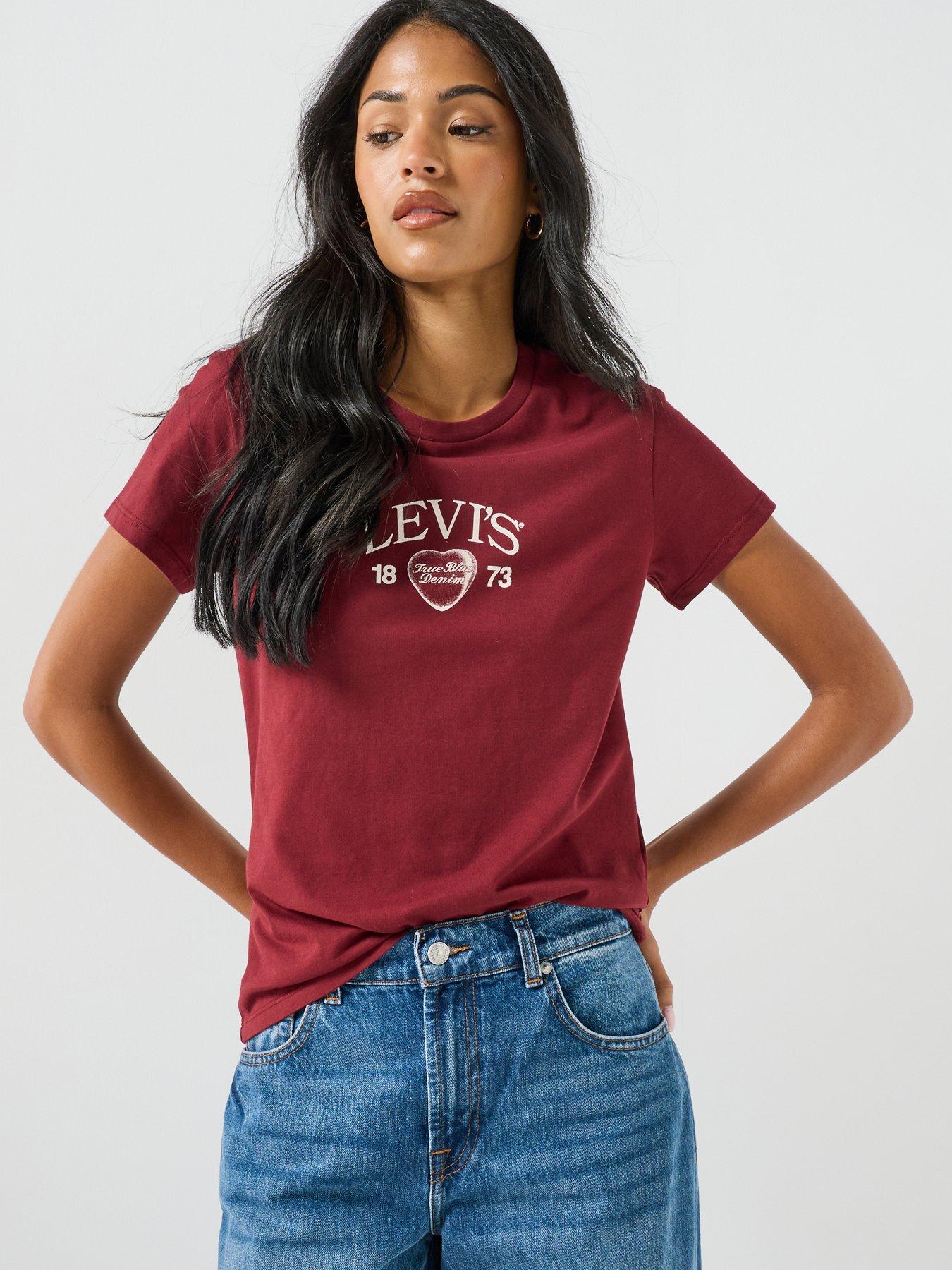 Levi's Locket The Perfect Tee T-Shirt - Dark Red