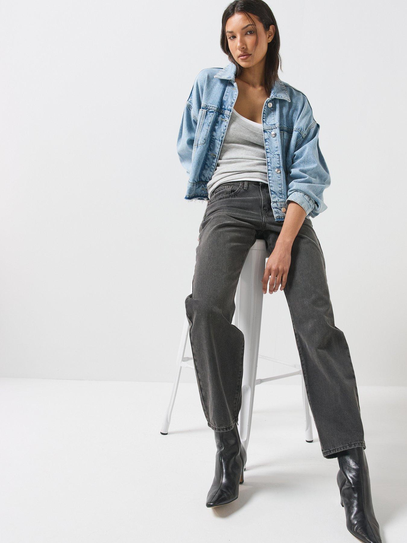 Image 3 of 6 of Levi's Superlow Straight Fit Jeans - Mic Dropped