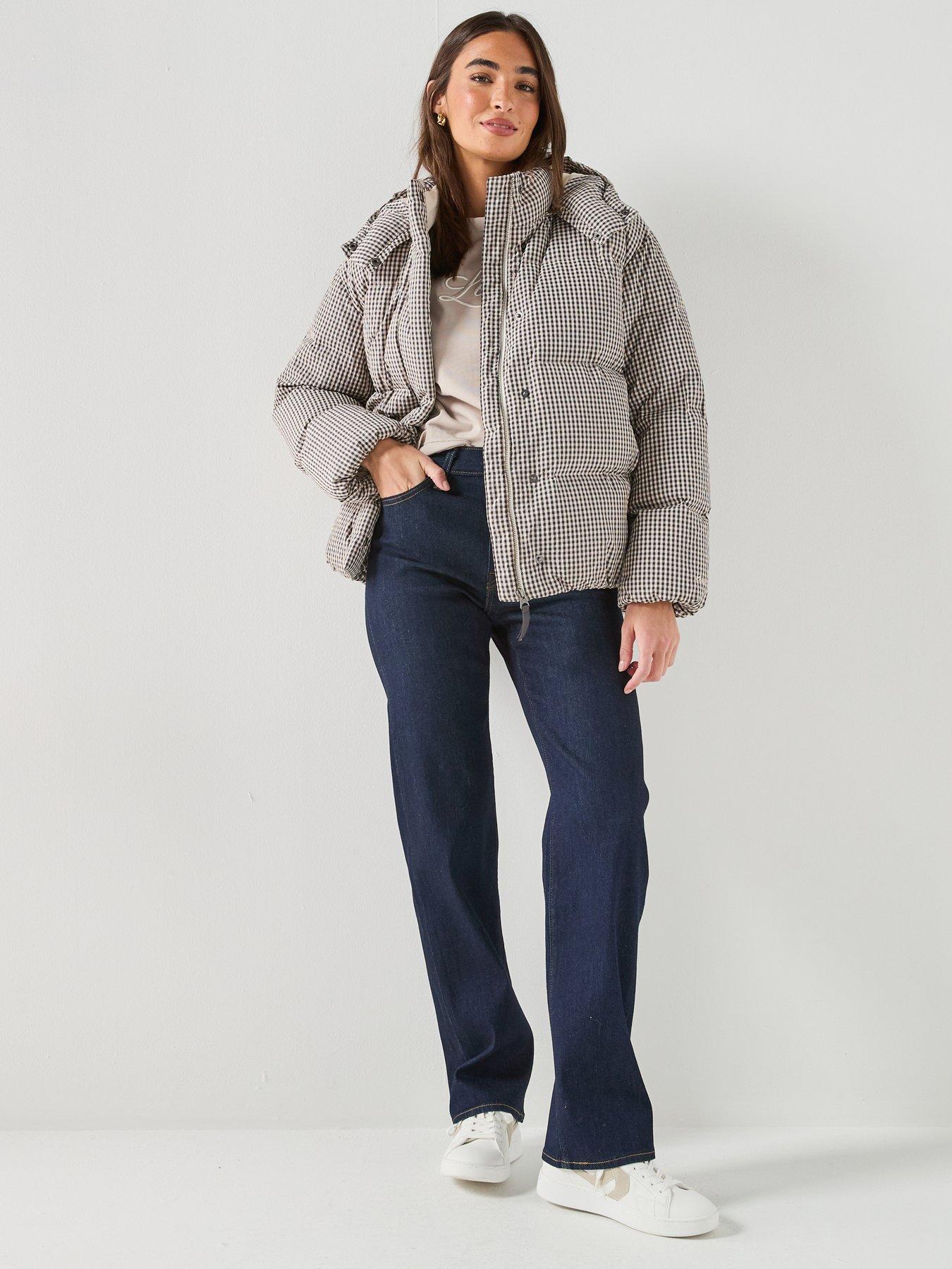 Image 3 of 6 of Levi's Tate Bubble Checked Puffer Jacket - Gingham Plaid