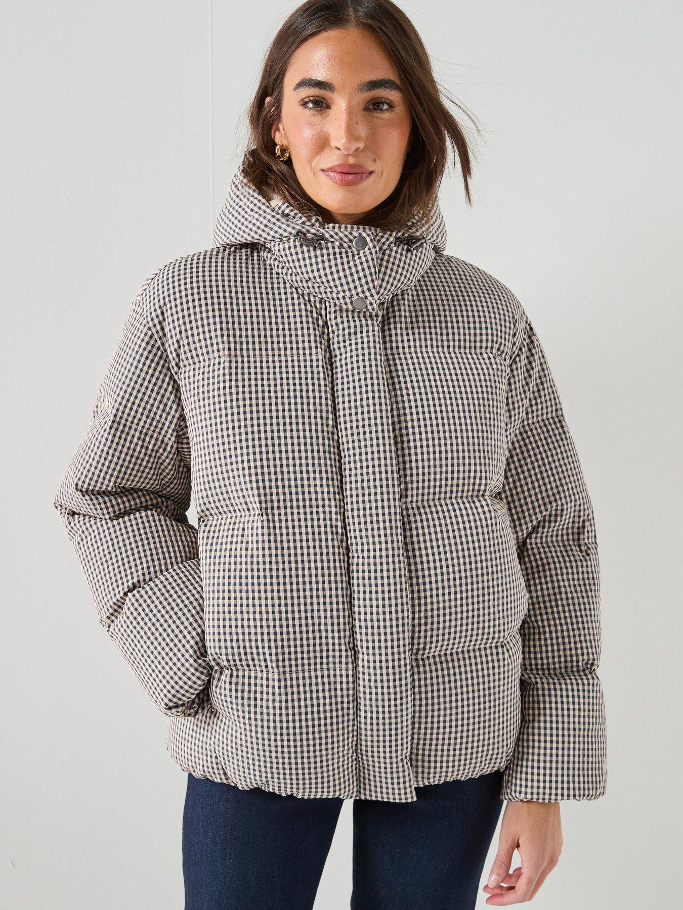 Image 5 of 6 of Levi's Tate Bubble Checked Puffer Jacket - Gingham Plaid