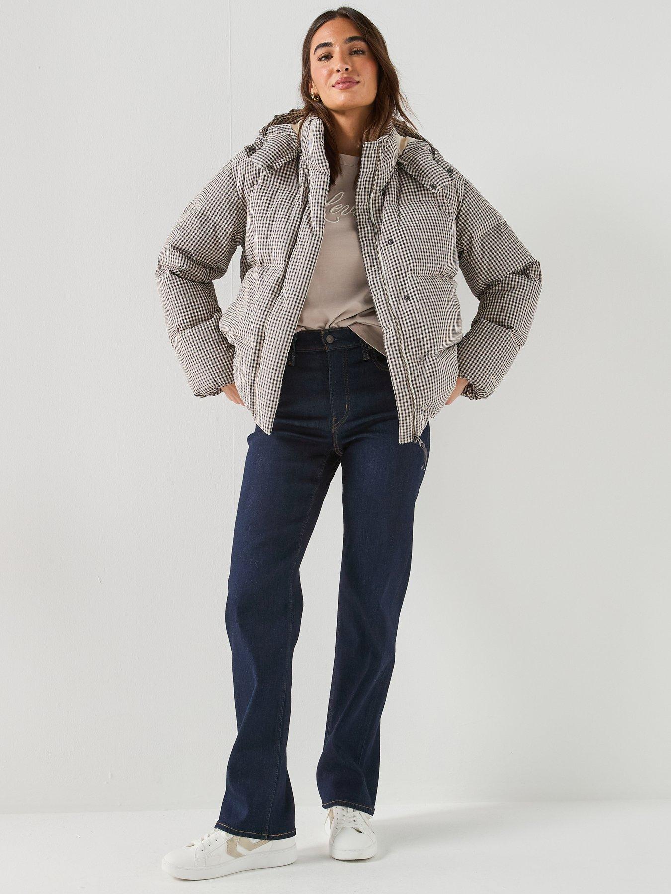 Image 6 of 6 of Levi's Tate Bubble Checked Puffer Jacket - Gingham Plaid